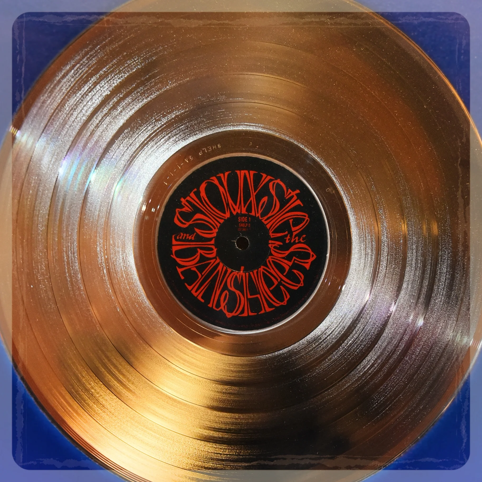 Gold disc presented by Polydor Records for Siouxsie and the Banshees’ Peepshow, worked on by Curtis Schwartz.