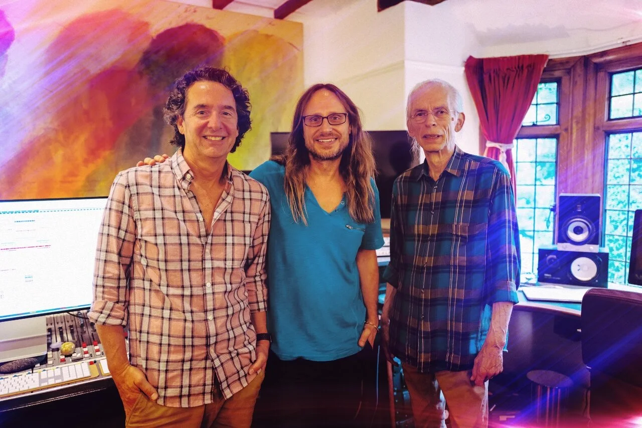 Curtis Schwartz, Jon Davison and Steve Howe at Curtis Schwartz Studio