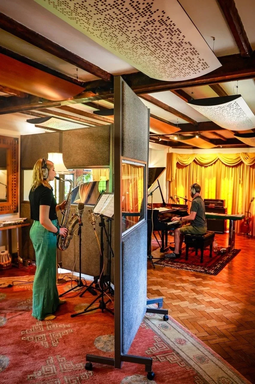 Emma Rawicz and Gwilym Simcock during a beautiful session here at the studio.