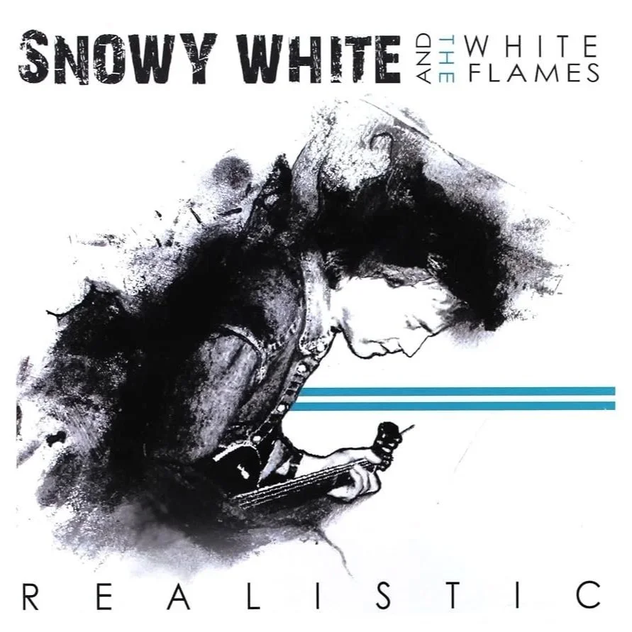 Cover artwork for Snowy White and the White Flames album Realistic.