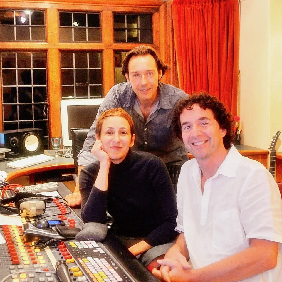 Curtis Schwartz with Stacey Kent and Jim Tomlinson during a long-running recording session at the studio.