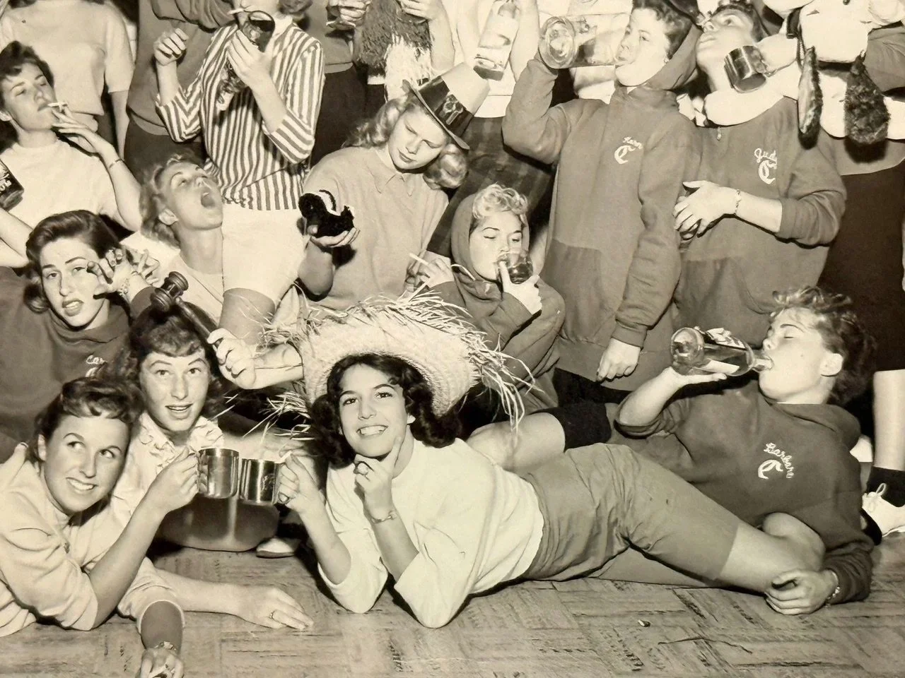 Norma Jean at a 1950s Los Angeles party.