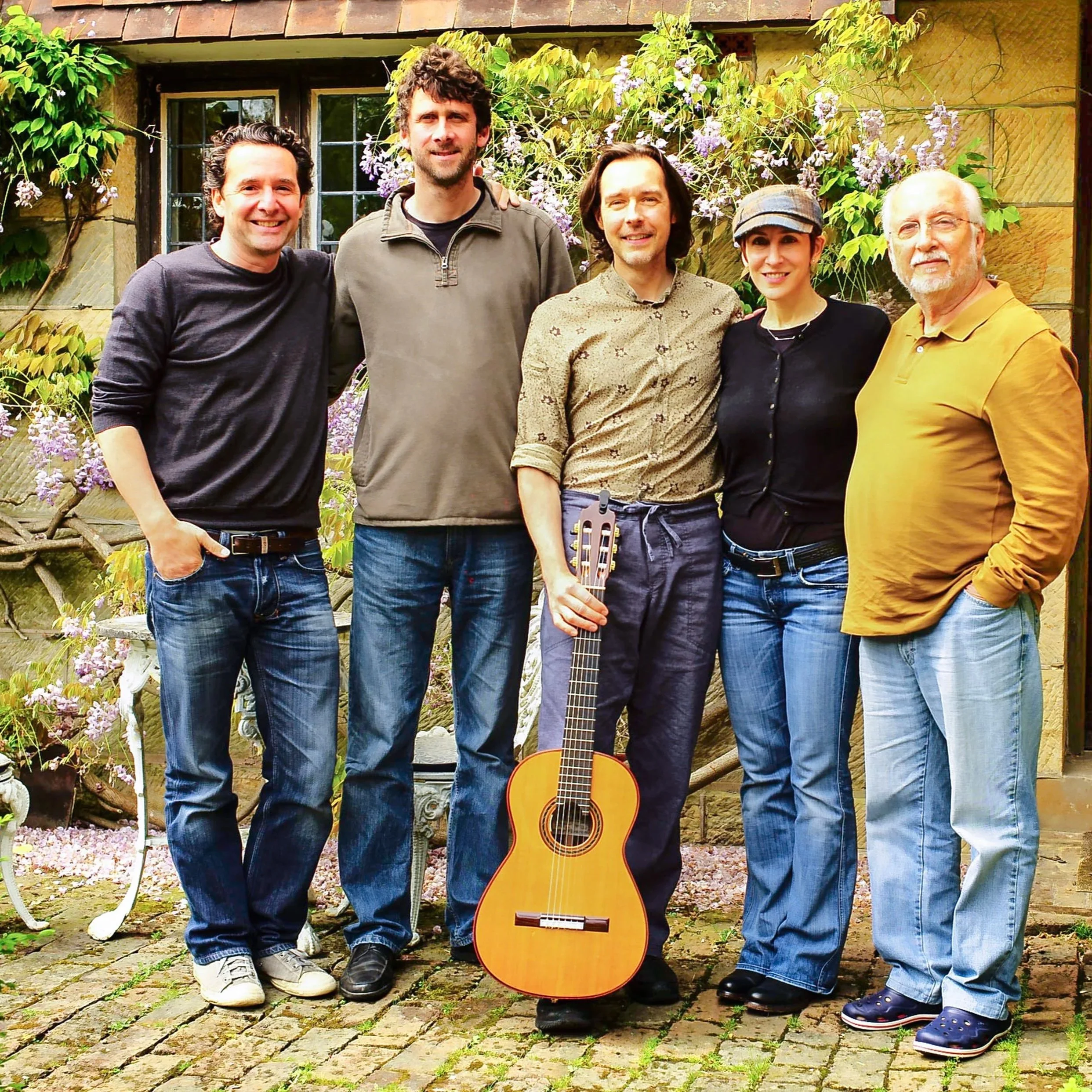 Stacey Kent, Roberto Menescal, Jim Tomlinson, Jeremy Brown and Curtis Schwartz at Curtis Schwartz Studio after a recording session.