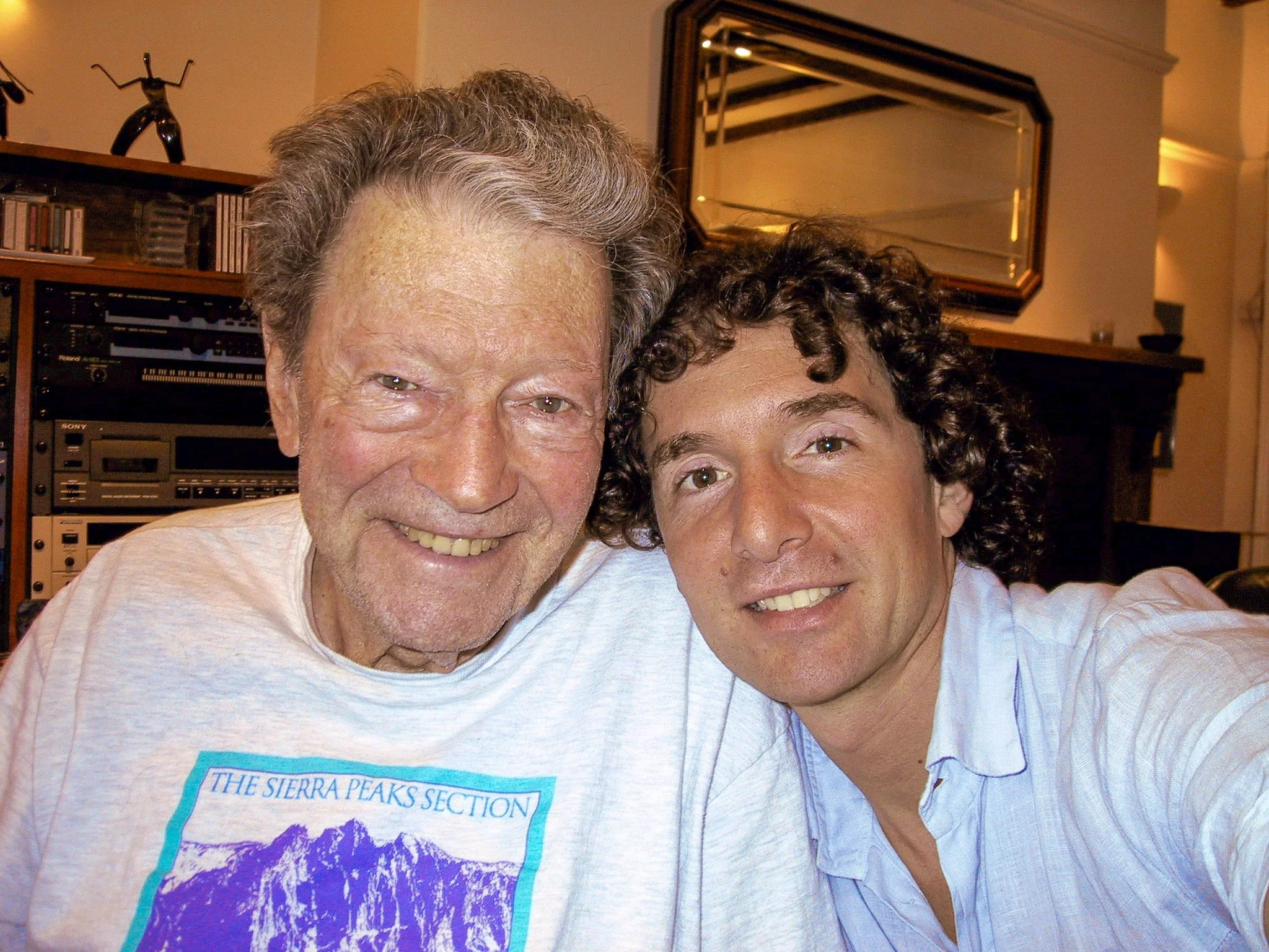Sid Davis and Curtis Schwartz together around 2001. Sid had worked for many years as John Wayne’s stand-in and stunt double.