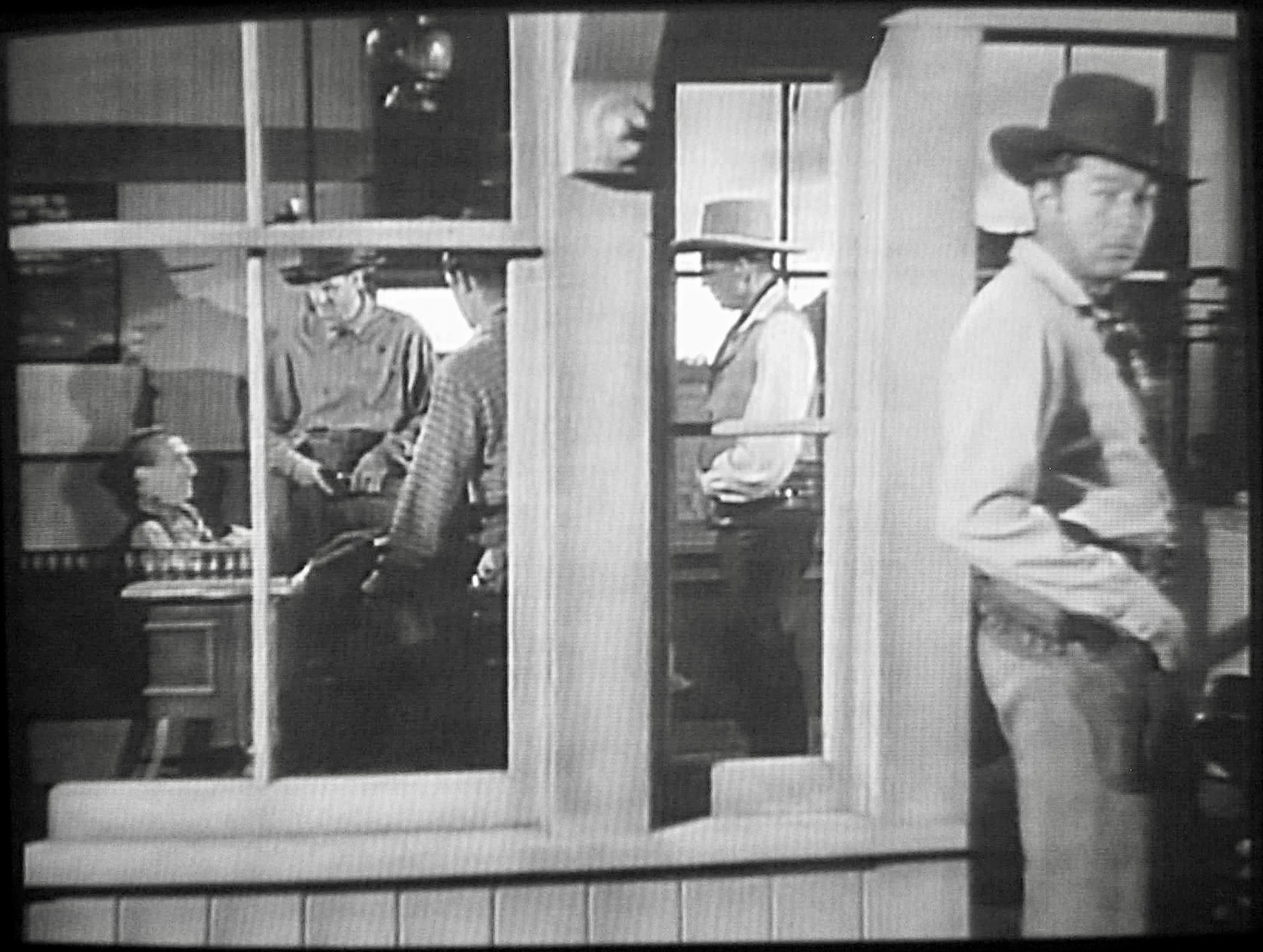 Sid Davis appearing in a still from the 1947 John Wayne western Angel and the Badman.