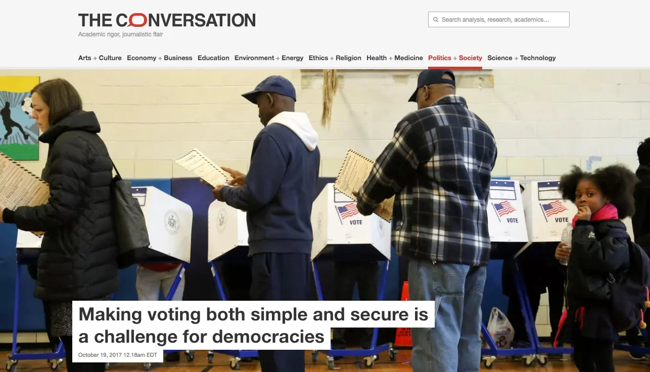 Making voting both simple and secure is a challenge for democracies