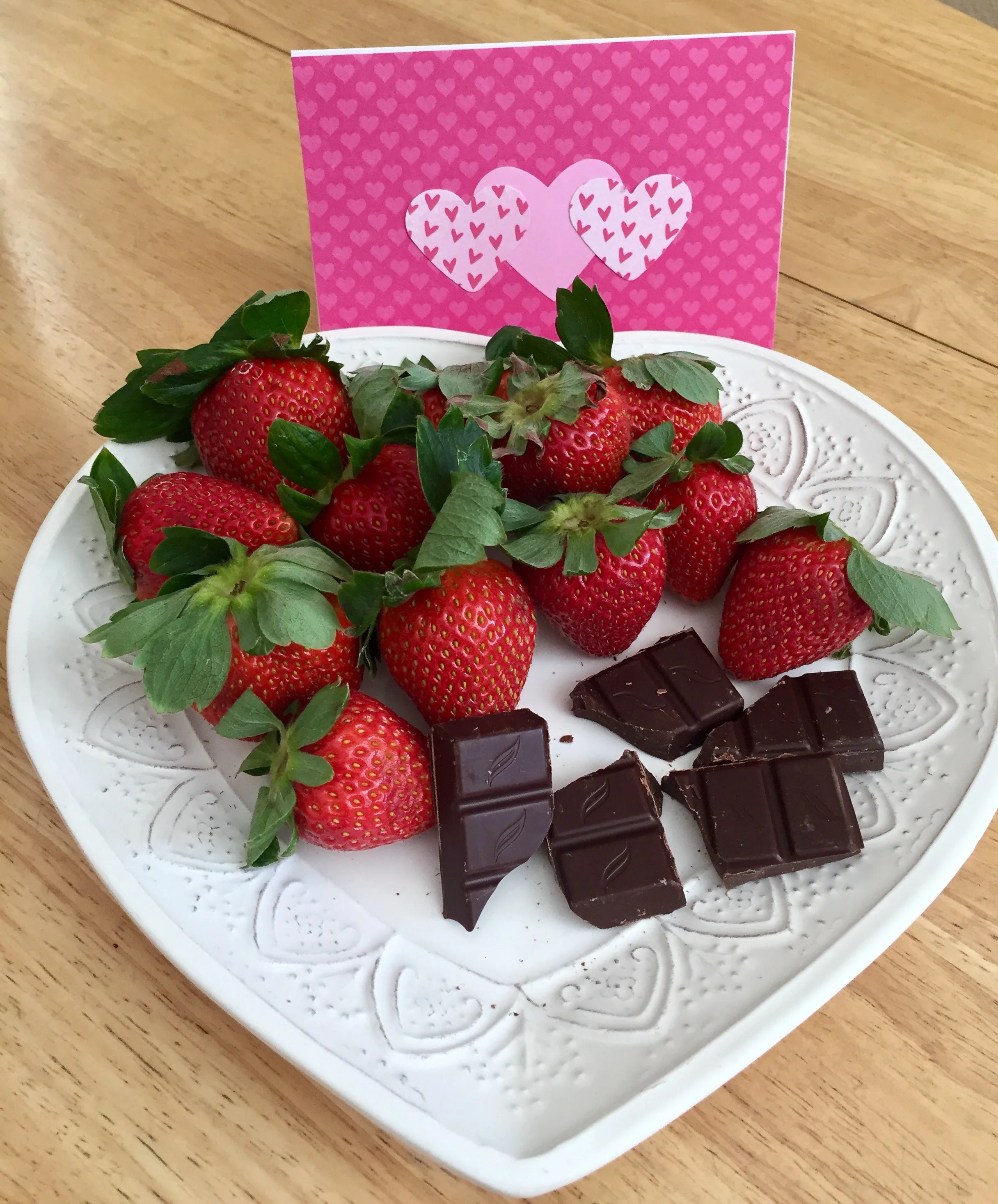 For a sweet treat, enjoy berries with some dark chocolate!