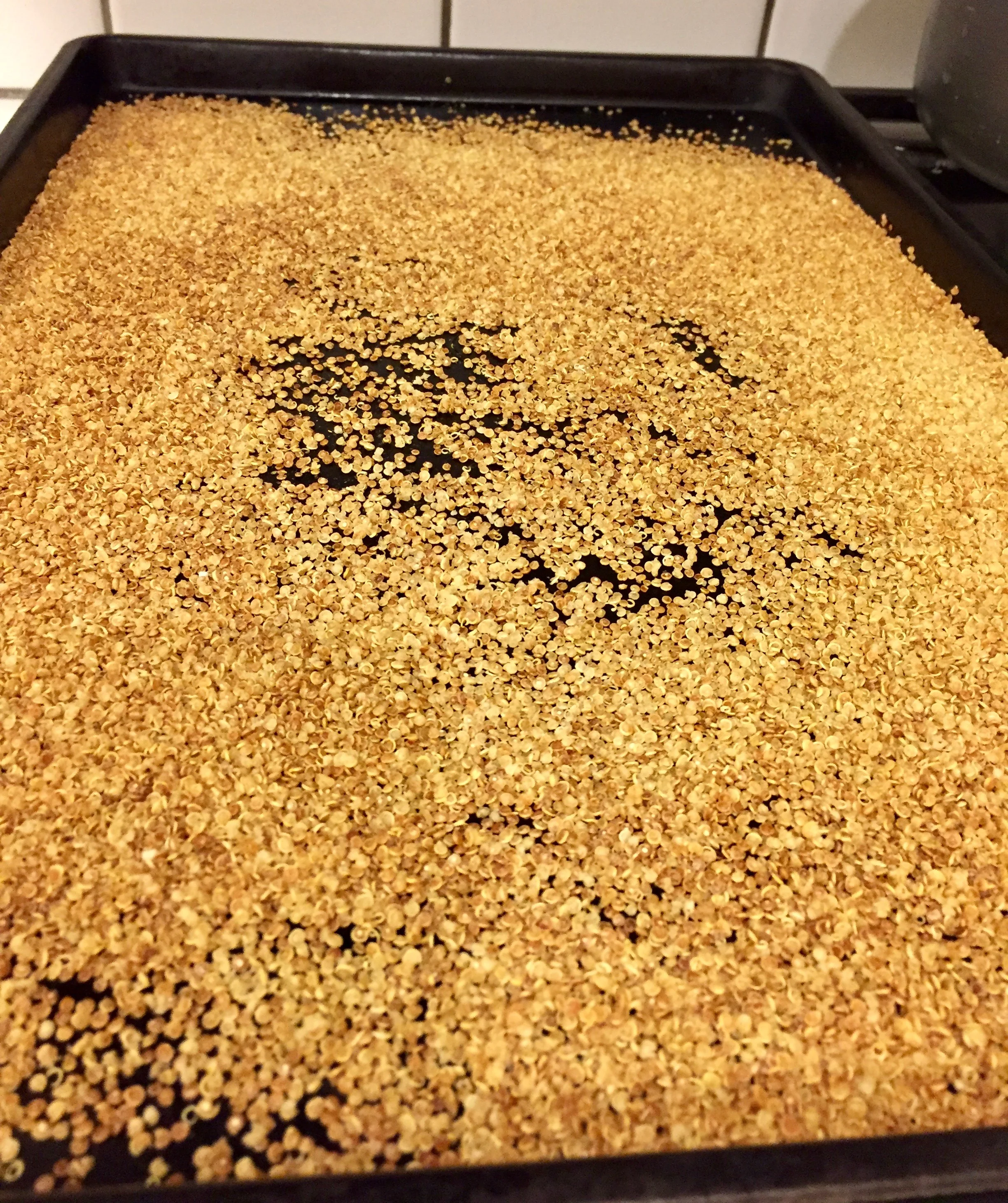 To increase the flavor of Quinoa, toast it first in a 350 degree oven for a few minutes