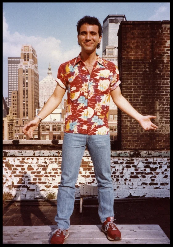 Double Dee on the deck outside Studio B at Clack Studios around 1983