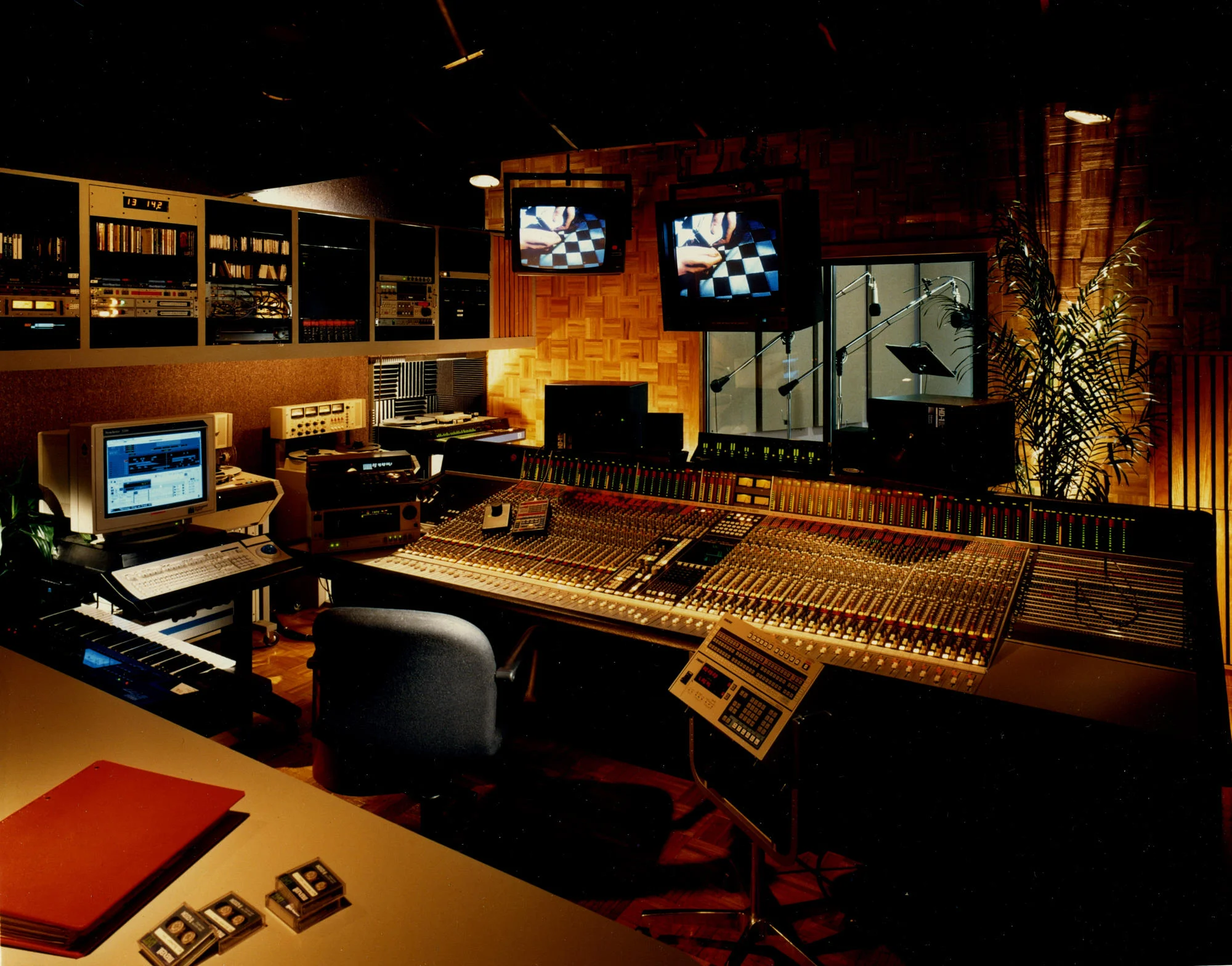 Similar to the setup at East Side Film and Video here's my home at the time - Studio 4 at National Video Center in NYC around 1992 (where the remix for Steinski and Mass Media's "It's Up To You" was made). An SSL 4000 console, 32 voice 16 track Synclavier, Sony 3324 digital 24 track, Meyer HD-1 speakers and a tv monitor that lowered from a garage door opener: 0ver $600K spent here! It never fails to amaze me that I now have even more power on a Macbook Pro then I did then. Even my Ipad can do greater audio manipulation. So you can imagine how glad I am it wasn't my money spent on all that gear. It was a good time for leasing companies! 