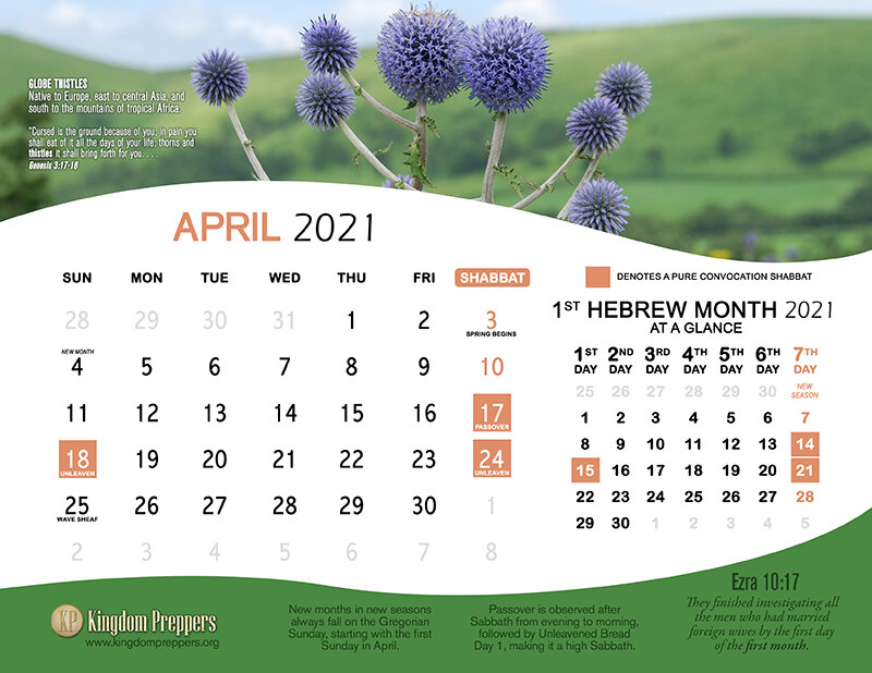 Torah Calendar 2022 Hebrew Israelite Calendar (2021-2022) — Kingdom Preppers