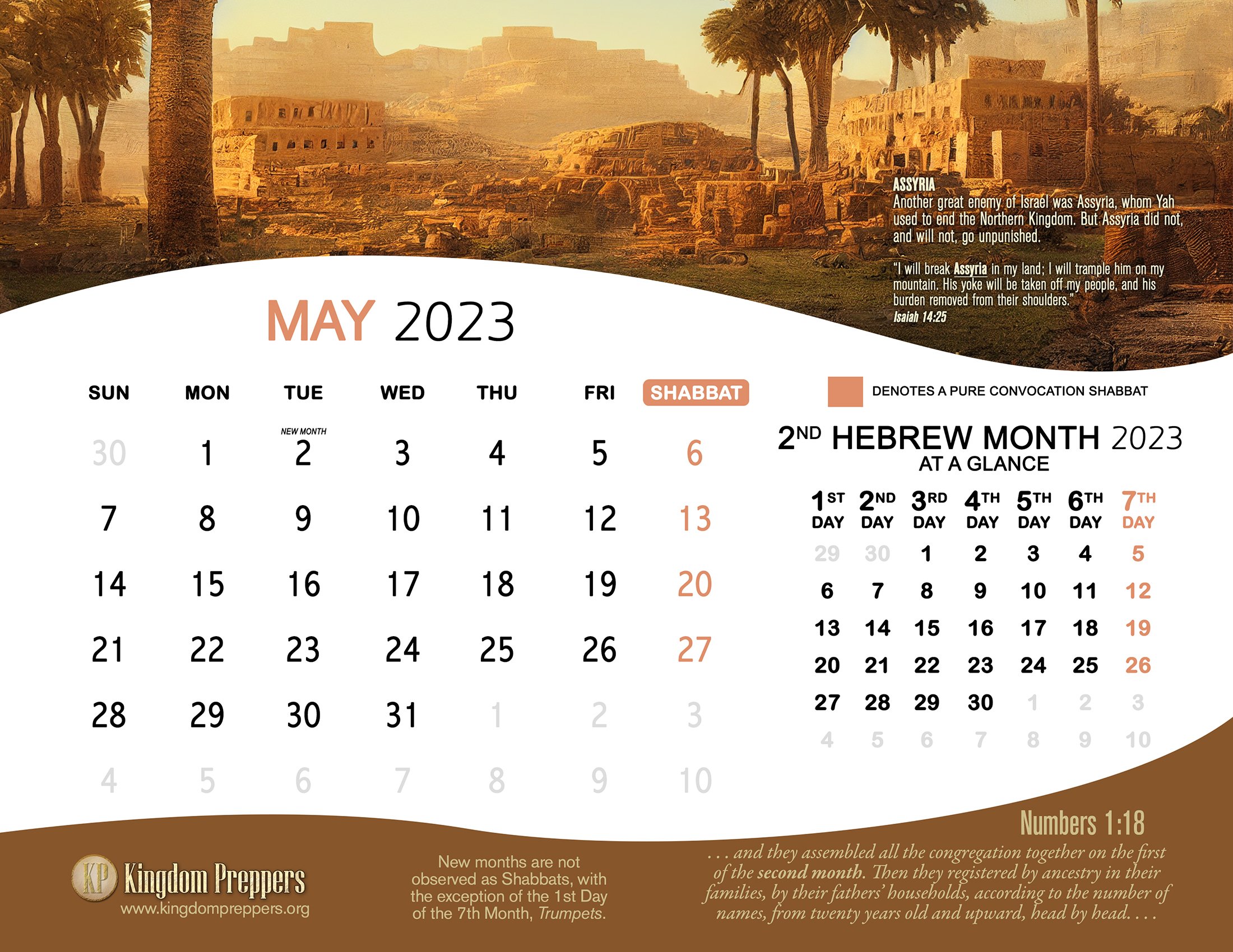 Hebrew Israelite Calendar (20232024) — Kingdom Preppers