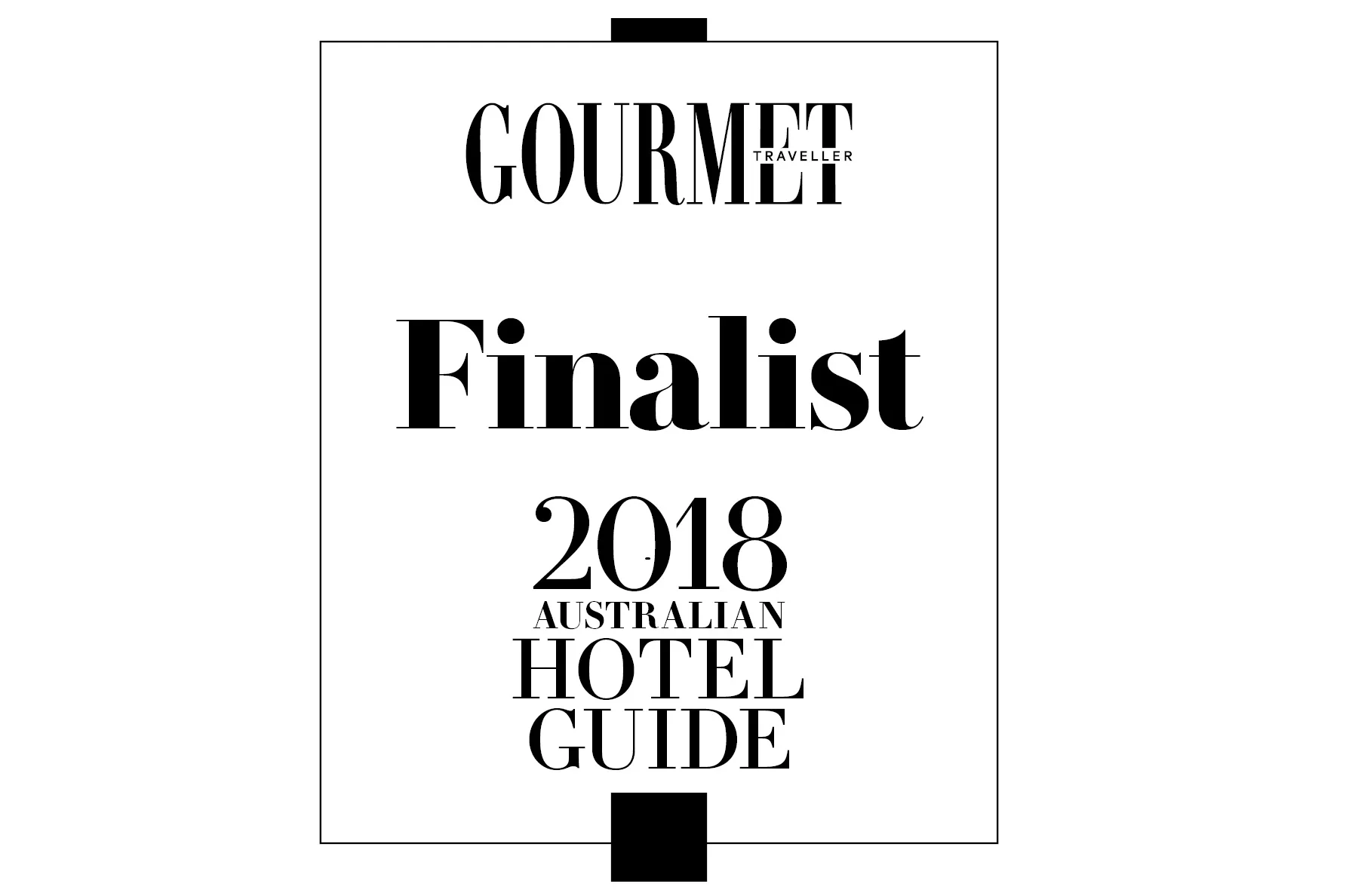 Gourmet Traveller Hotel Awards 2018 - Finalist - Best Bar