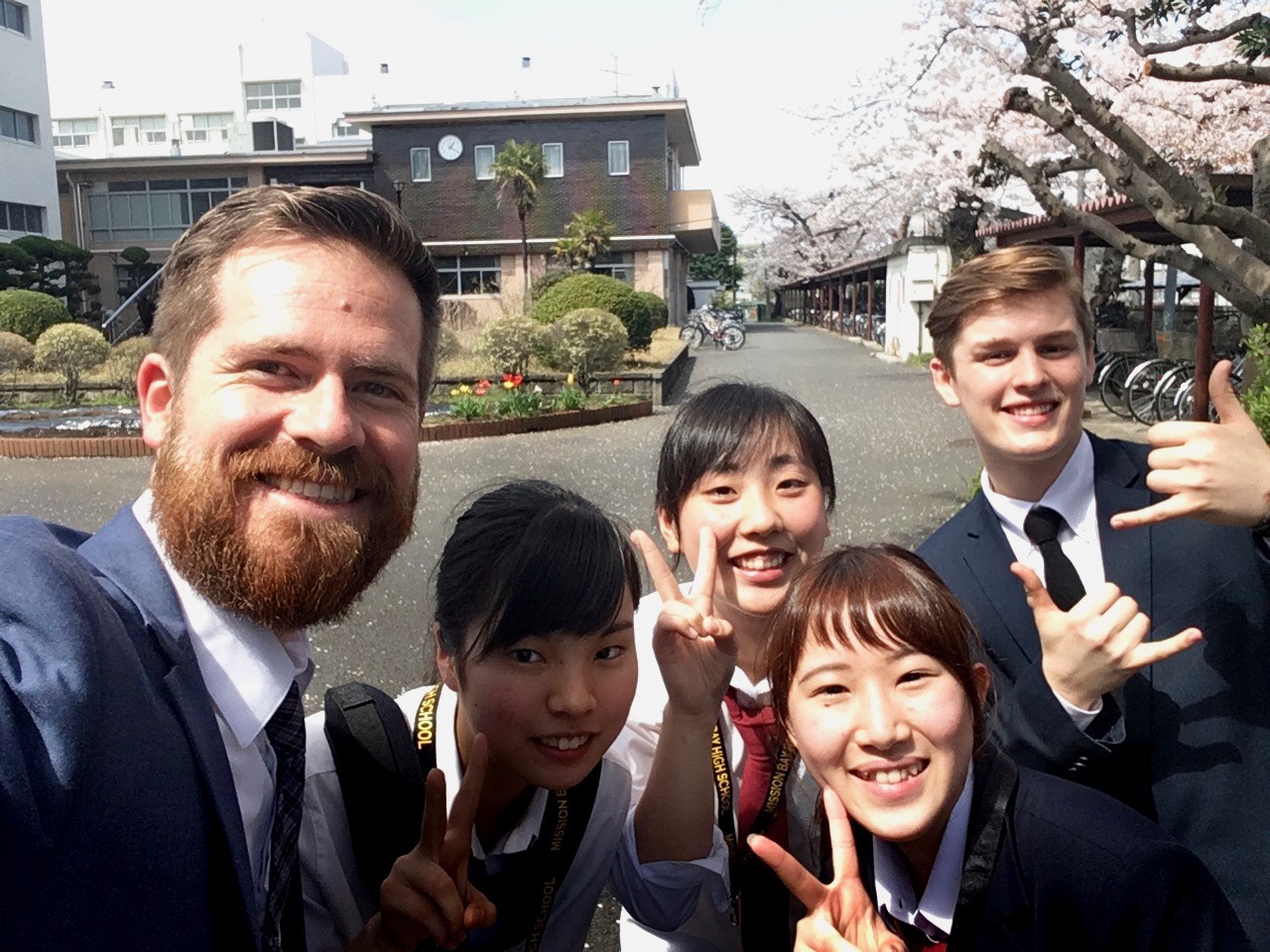 New friends at Kanazawa High School