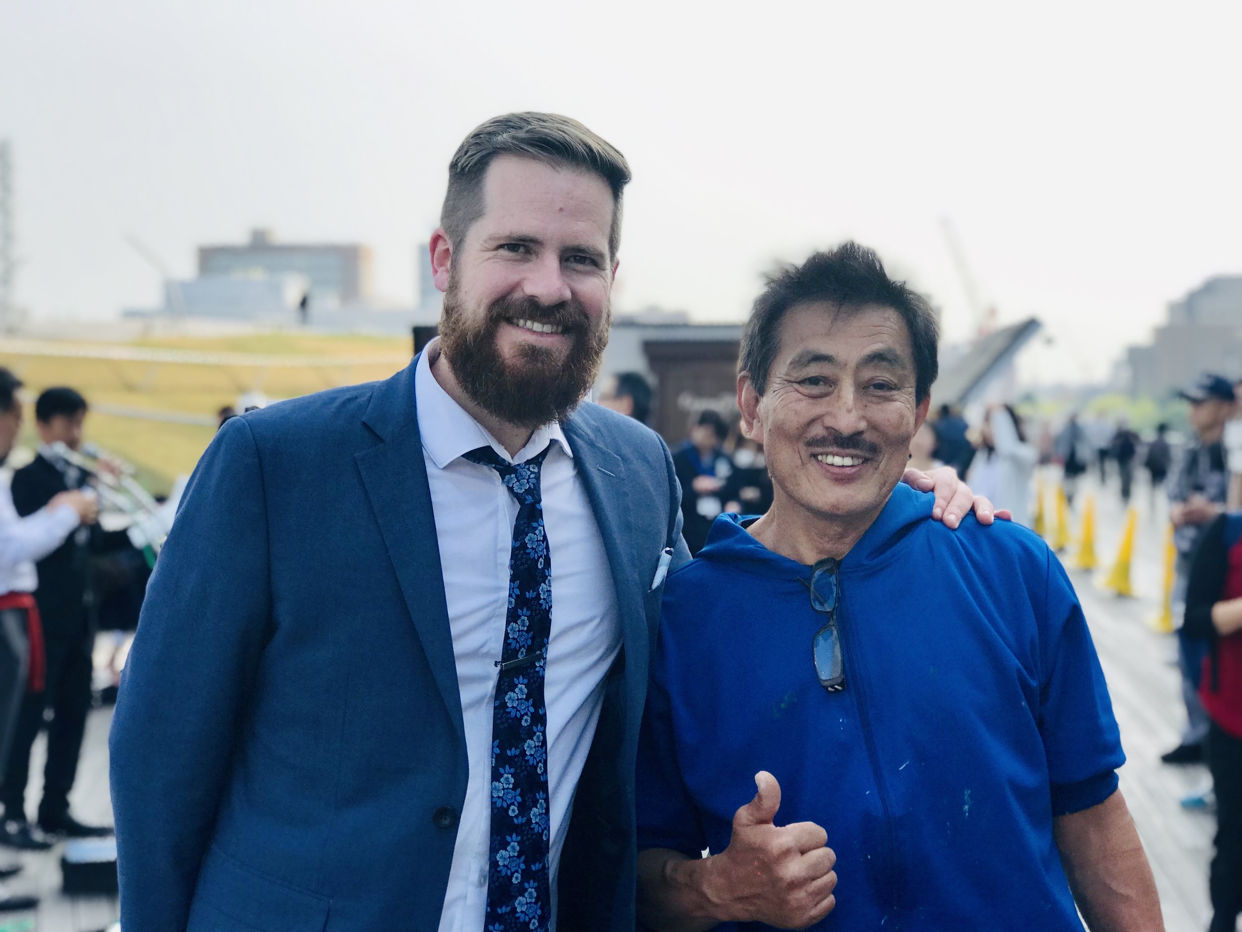 Mr. B with artist Rocco