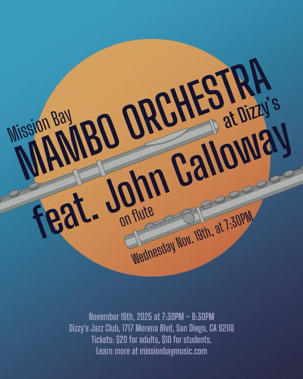 Mambo Orchestra @ Dizzy's feat. John Calloway