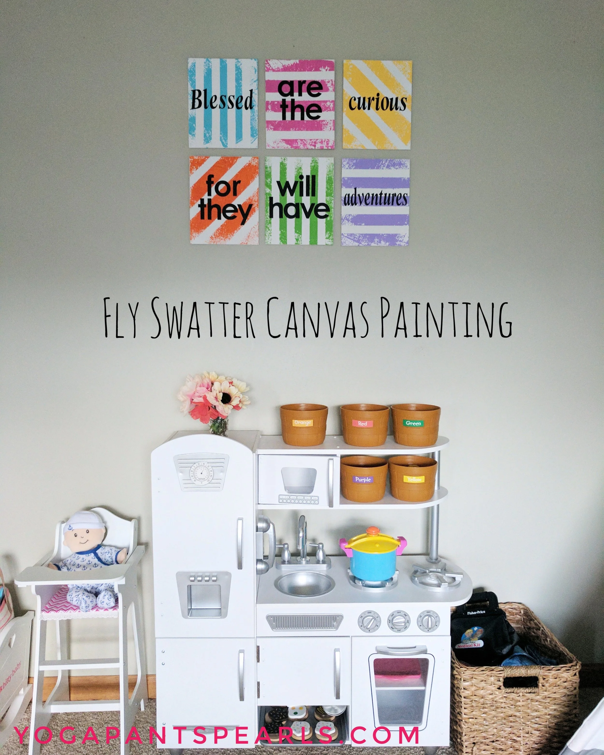 Flyswatter paint activity & Playroom update