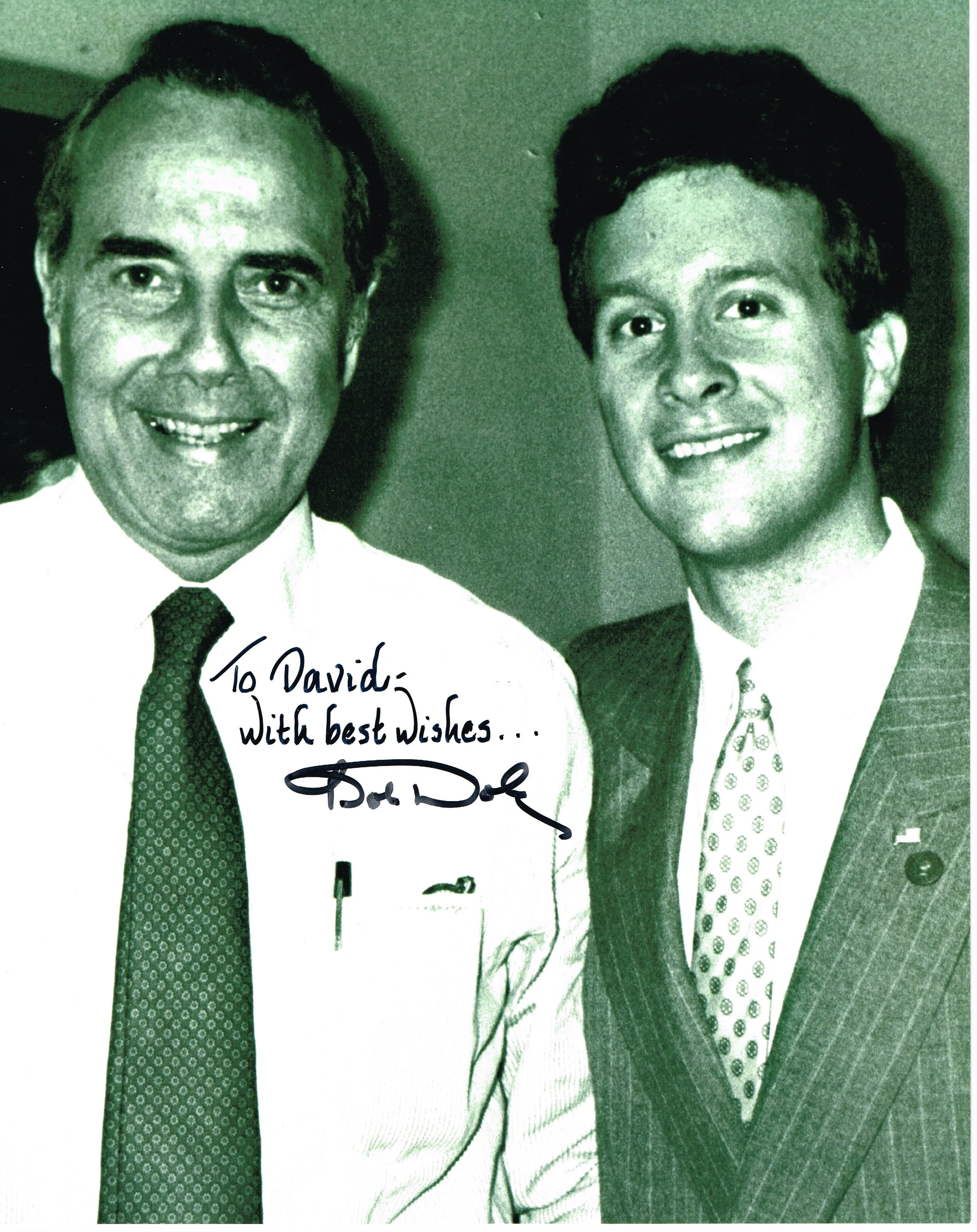 Senator and Presidential candidate Bob Dole and David Eastis