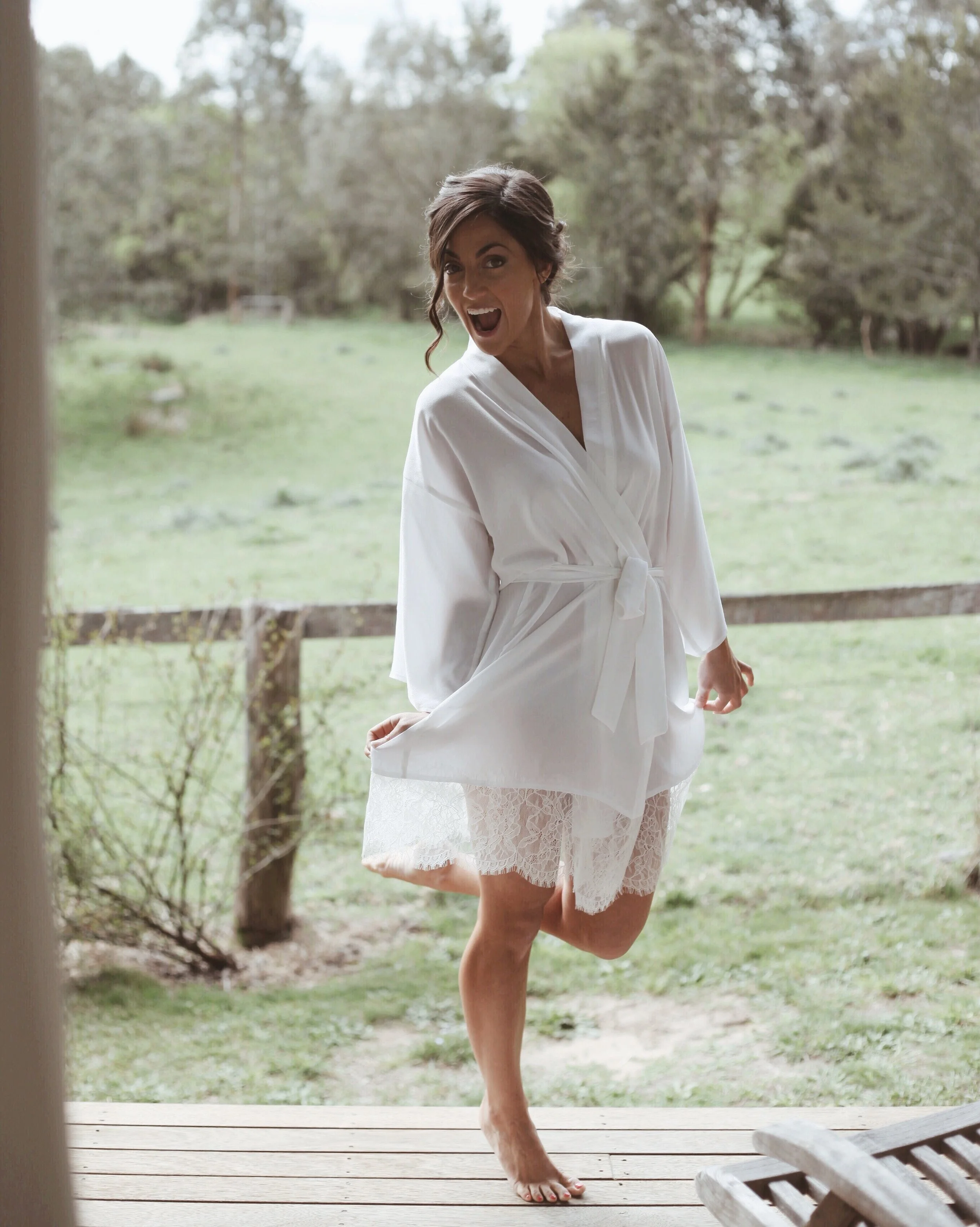 Custom 16mm Silk Bridal Dressing Gown