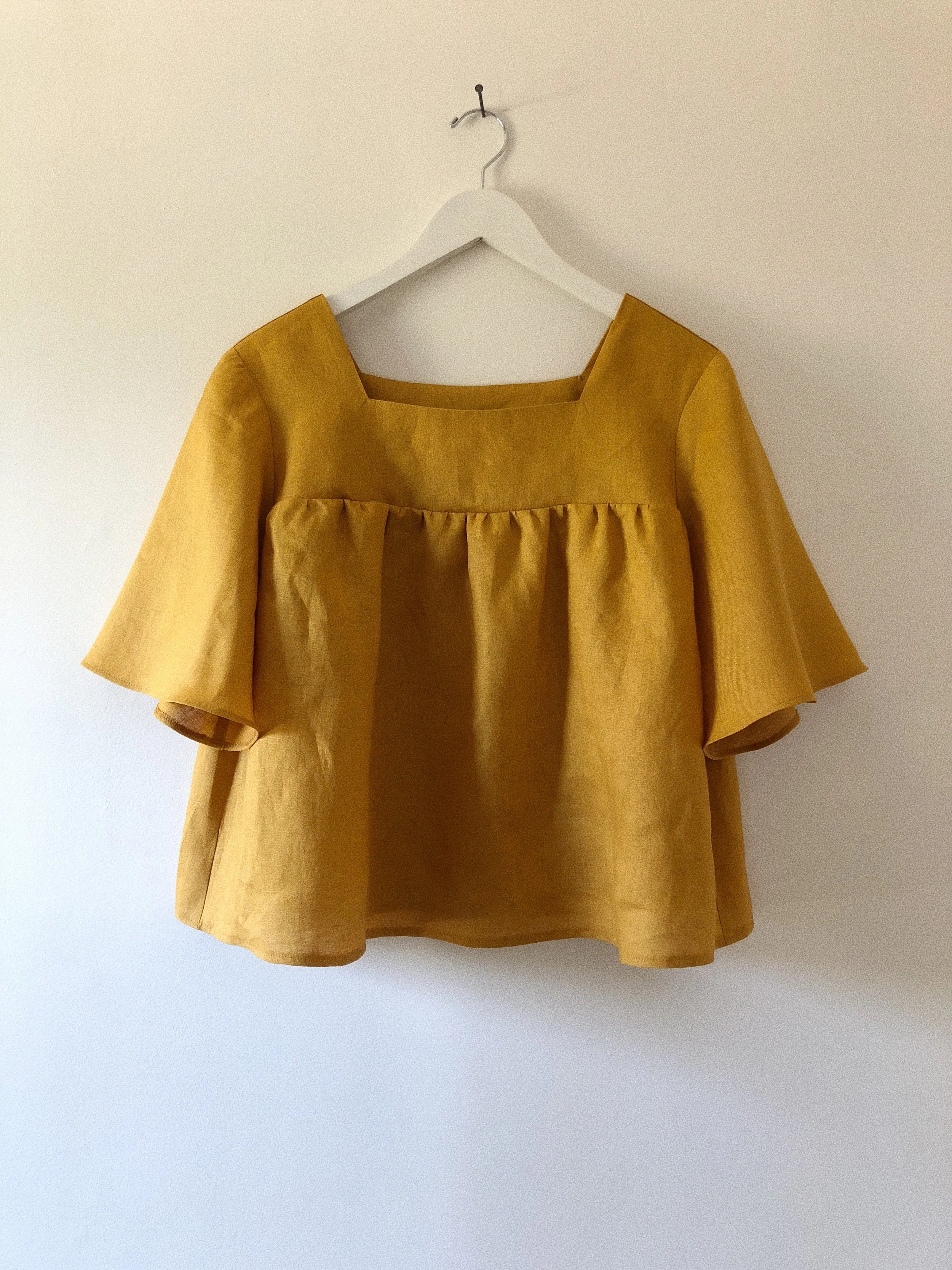 Linen Dolly Blouse - Ochre