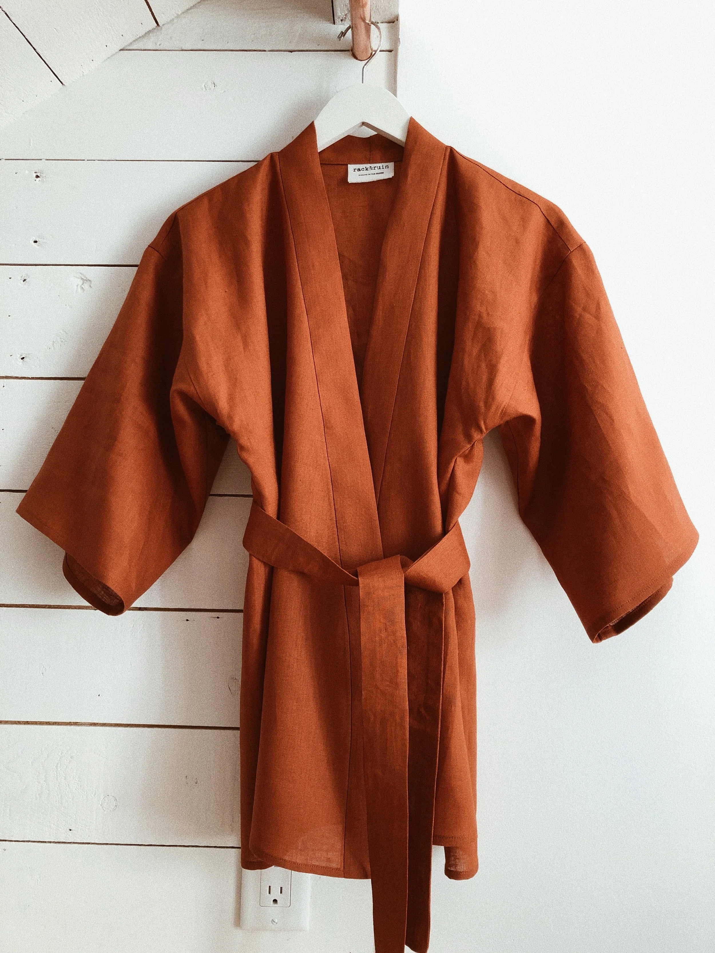 Linen Yoko Jacket - Terracotta