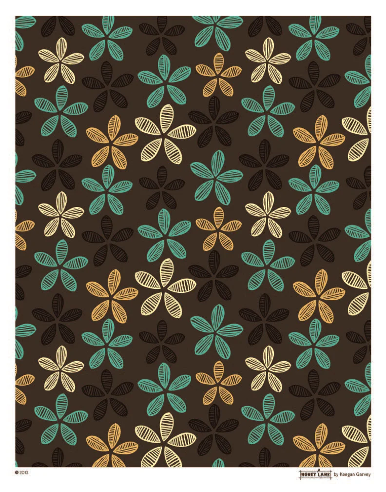 Line Textured Flowers