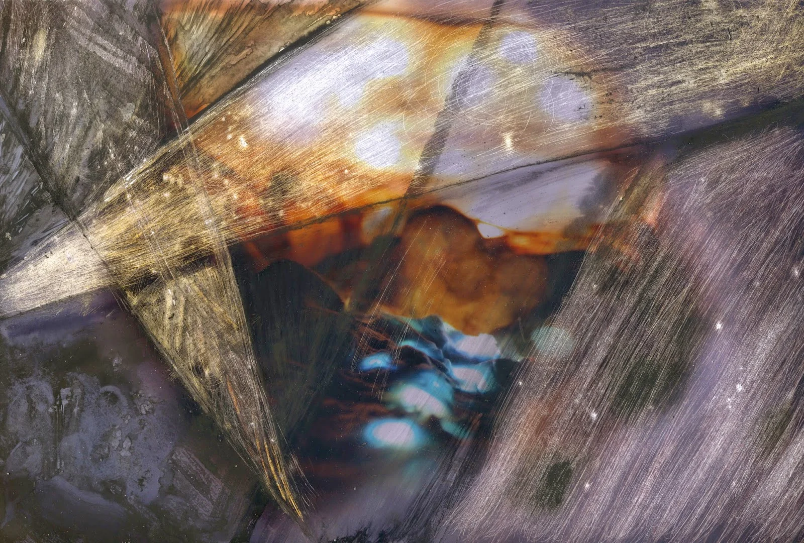 Expanded Small World, Detail Photographs, ink, gouache, salt 2014