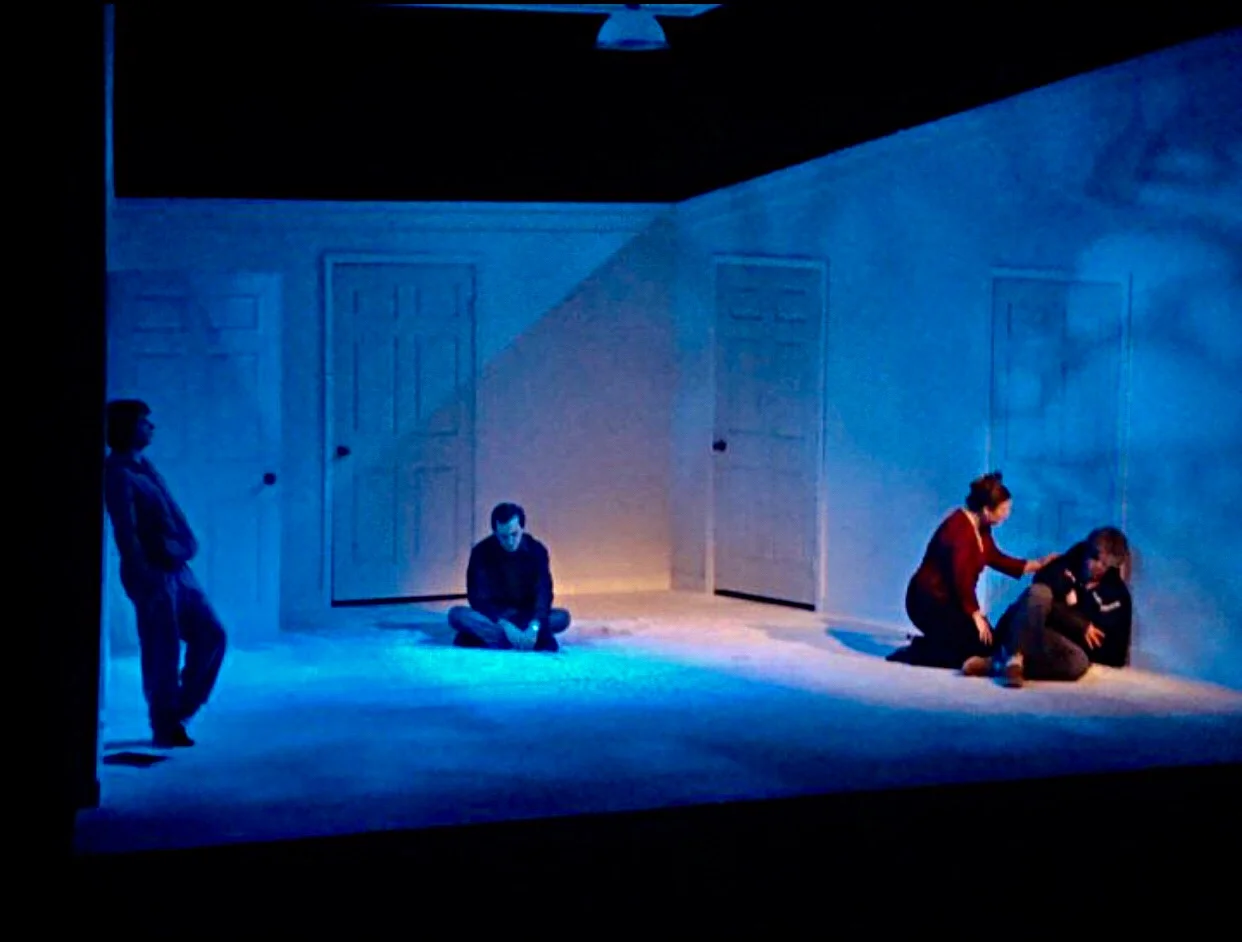 Chelsea Dàvid as Gertrude, Andrew Wood as Phillip, Rachel Havird as Lang, and Barry James Acosta as Georgie in PANGAEA by Erik Champney. Photo by Natasha Sebeyran.