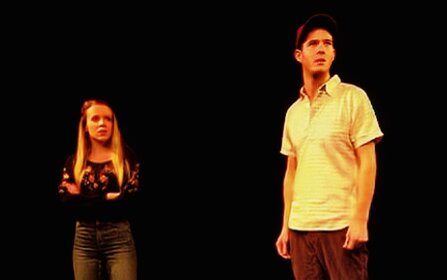 SNAKE (T. Schreiber Studio &amp; Theatre; Alanna Dachille (left) as Dianne and Dylan Goodwin as Thomas.)