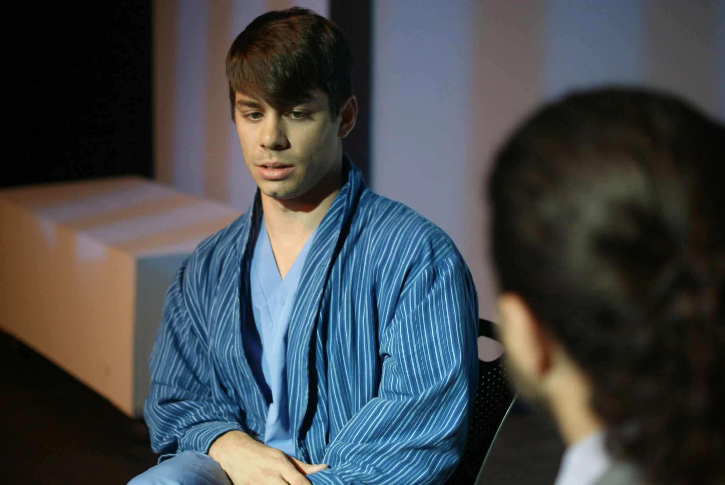 MadLab Theatre (Columbus, OH): Chad Hewitt as Allen in THE SCREENS by Erik Champney. Photo by Andy Batt.