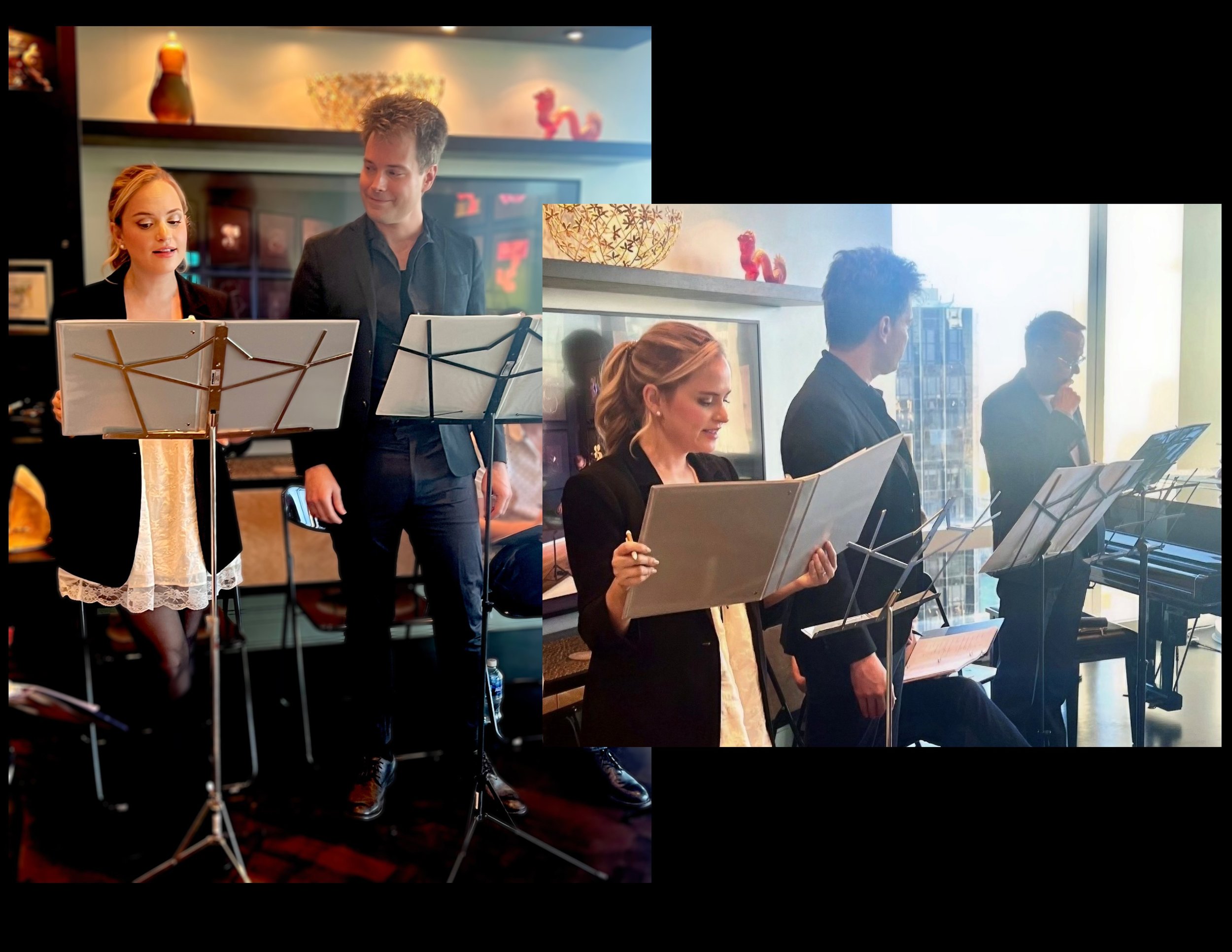 Staged Reading/25 Columbus Circle: Rehearsal photos with Stephanie Styles as Carol, Daniel Mitura as Clayton, and Michael J. Burg as Henry.