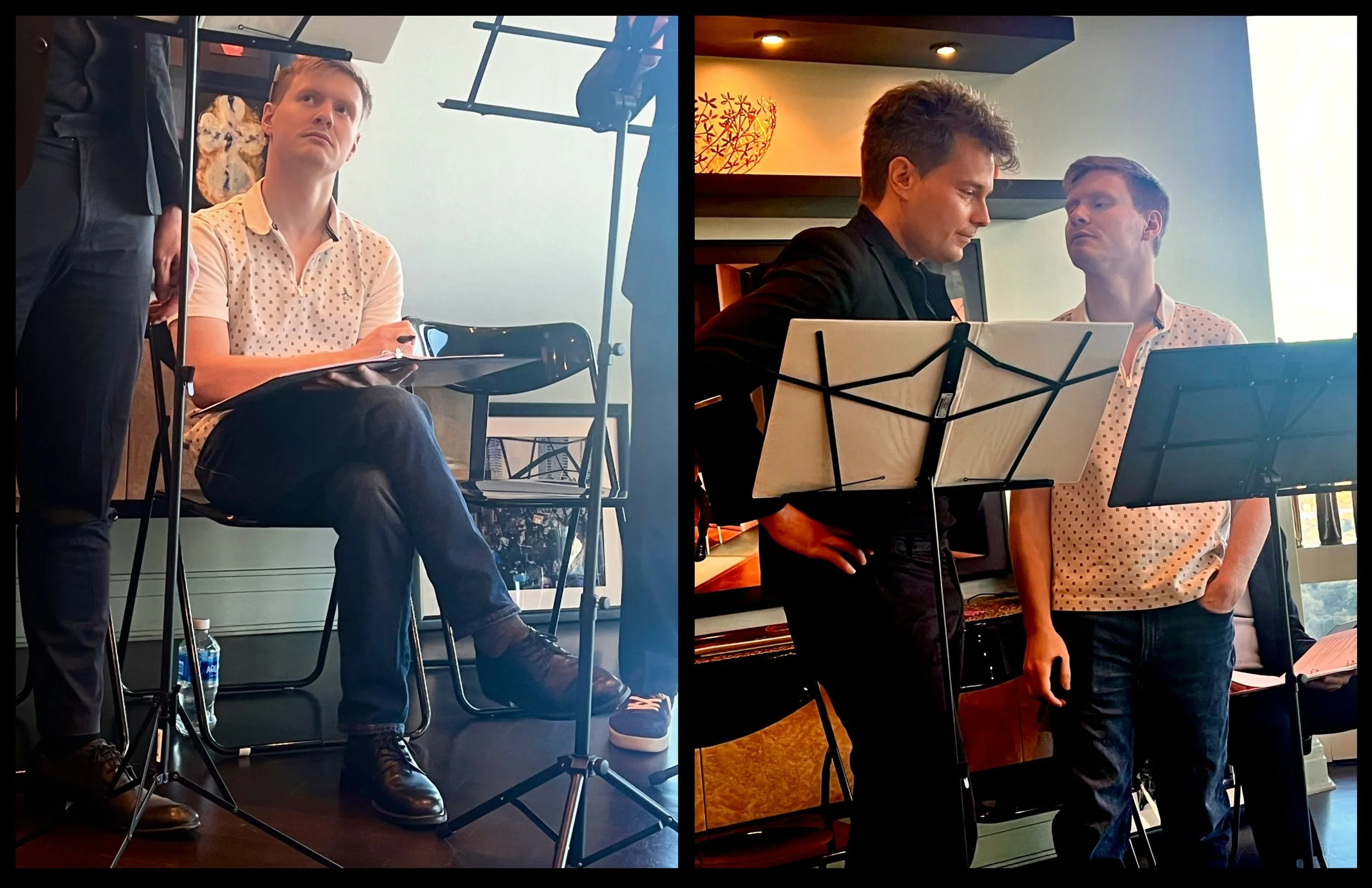 Staged Reading/25 Columbus Circle: Rehearsals with Cameron Forster as Jack and Daniel Mitura as Clayton.