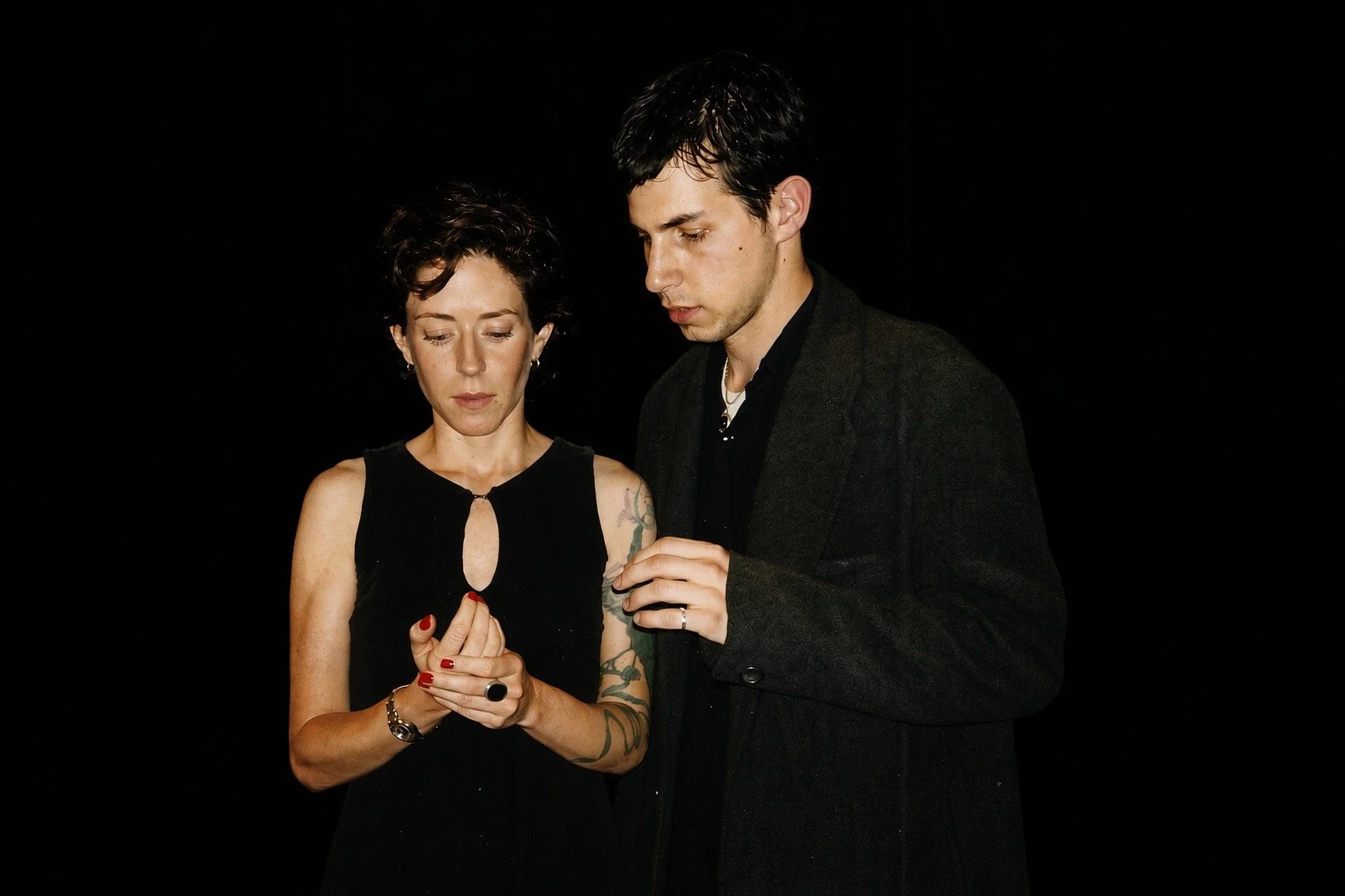 Bay Area Playwrights Festival (San Francisco, CA): Stacey Jackson (left) as Philly and Brian Erlich as Henry in DEAD BRAINS by Erik Champney.