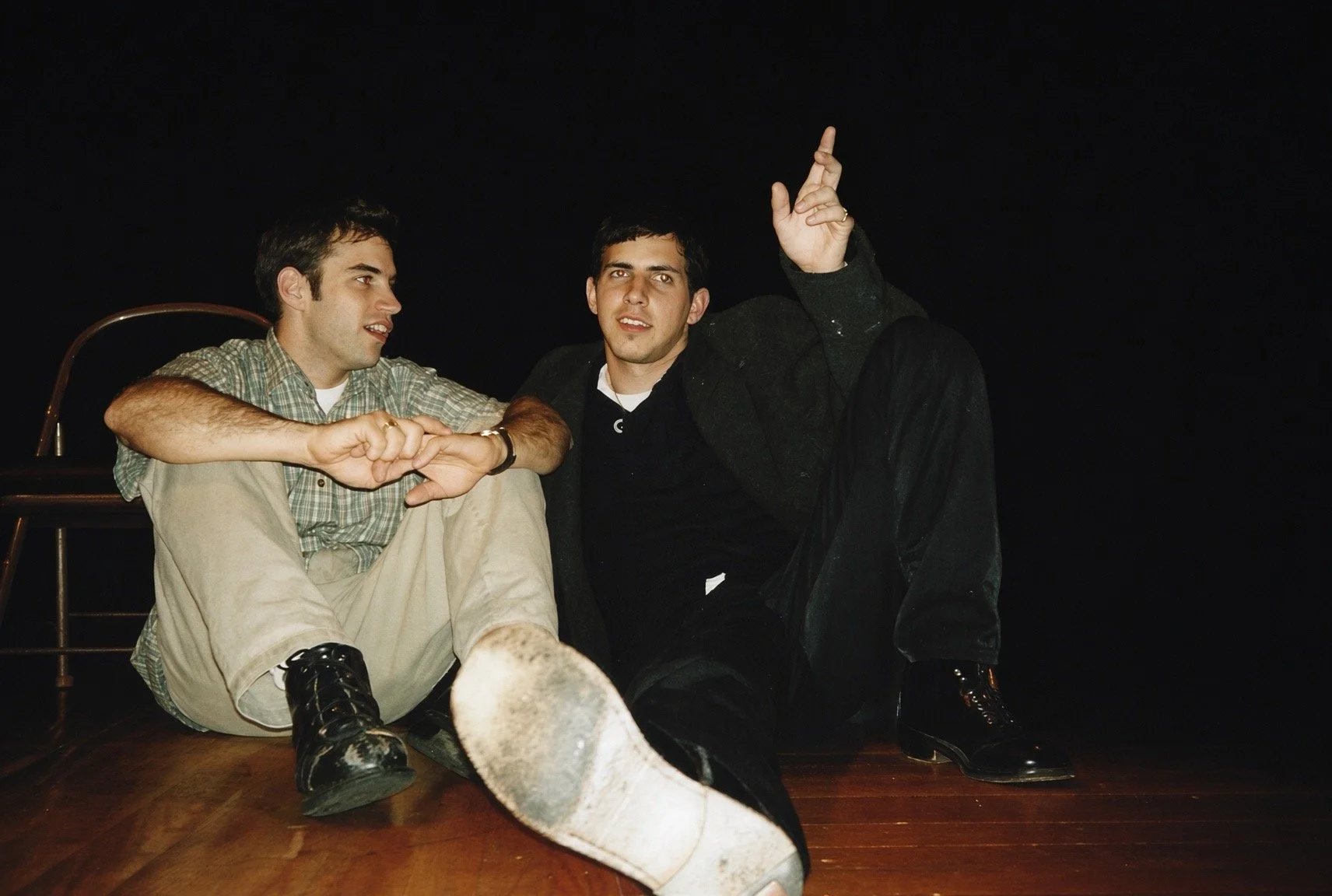 Bay Area Playwrights Festival (San Francisco, CA): Kenny Shults (L) as Corey and Brian Erlich as Henry in DEAD BRAINS by Erik Champney.
