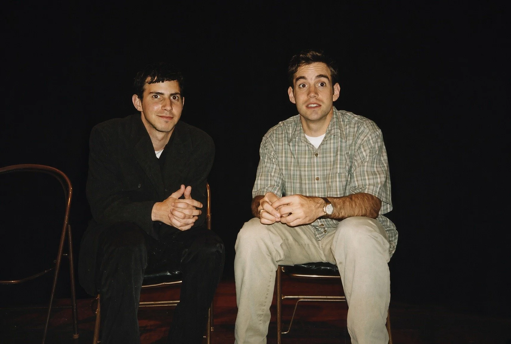 Bay Area Playwrights Festival (San Francisco, CA): Brian Erlich (left) as Henry and Kenny Shults as Corey in DEAD BRAINS by Erik Champney. 