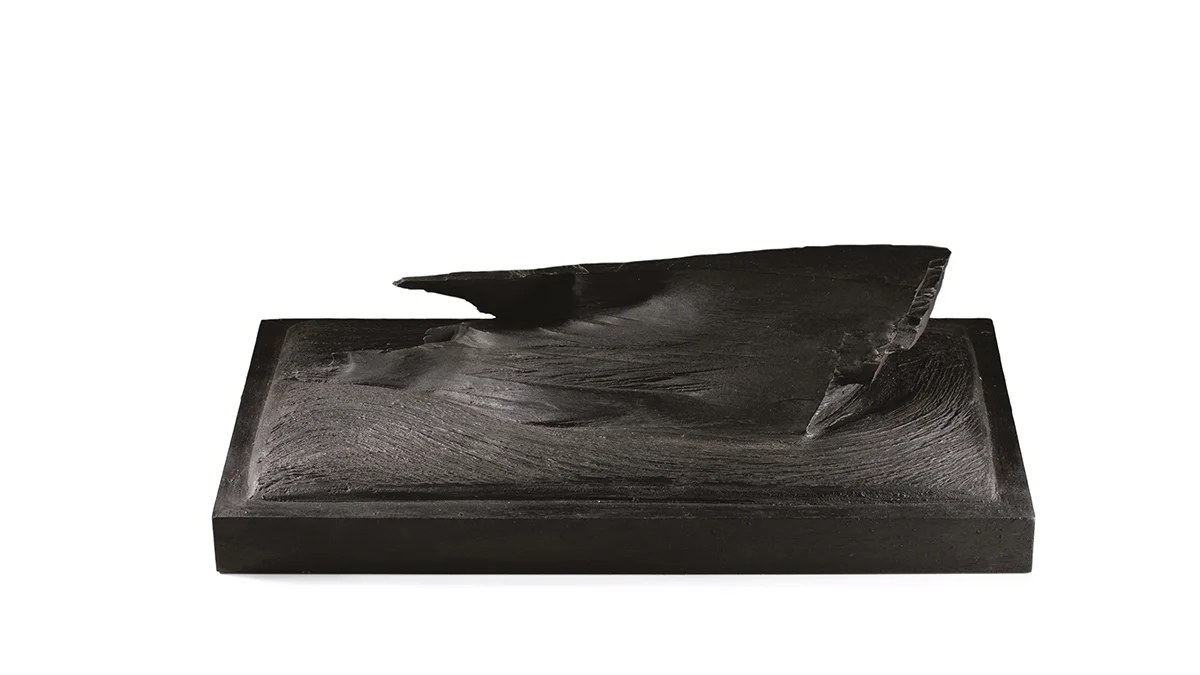 Vague noire — H 16 cm - L 30x50 cm