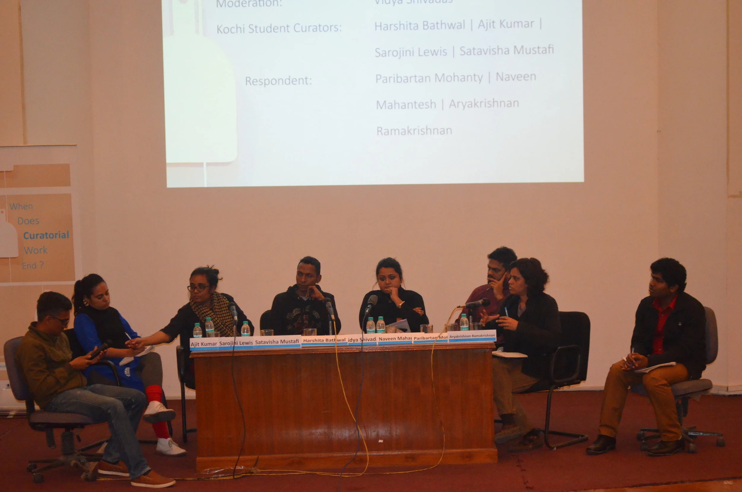 Curating, Collaborations & Institutions: Students’ Biennale, Kochi 2016 with Shatavisha Mustafi, Ajit Kumar, Hashita Bathwal, Sarojini Lewis, Paribartan Mohanty and Vidya Shivadas. 