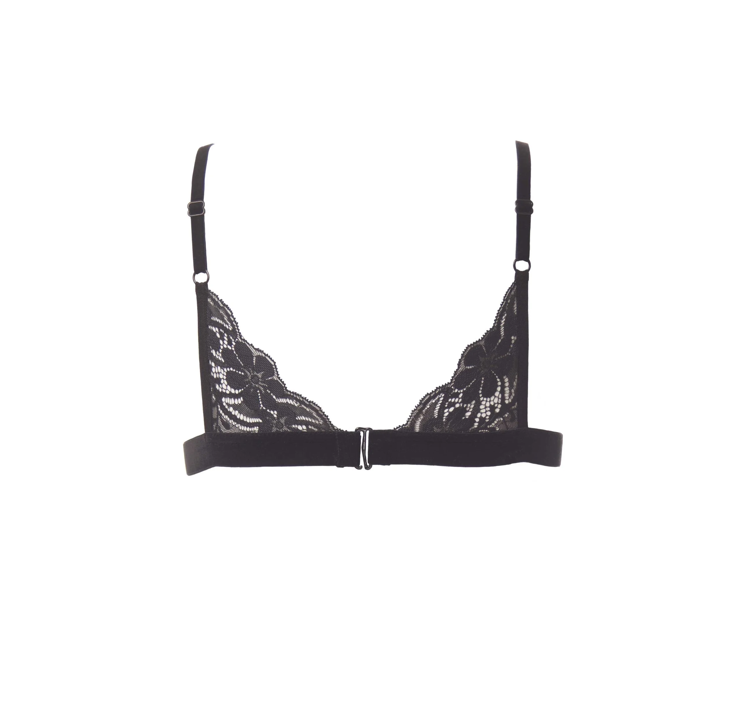 Jacquelyn Velvet Strappy Bralette | Saccharine Romance Lingerie