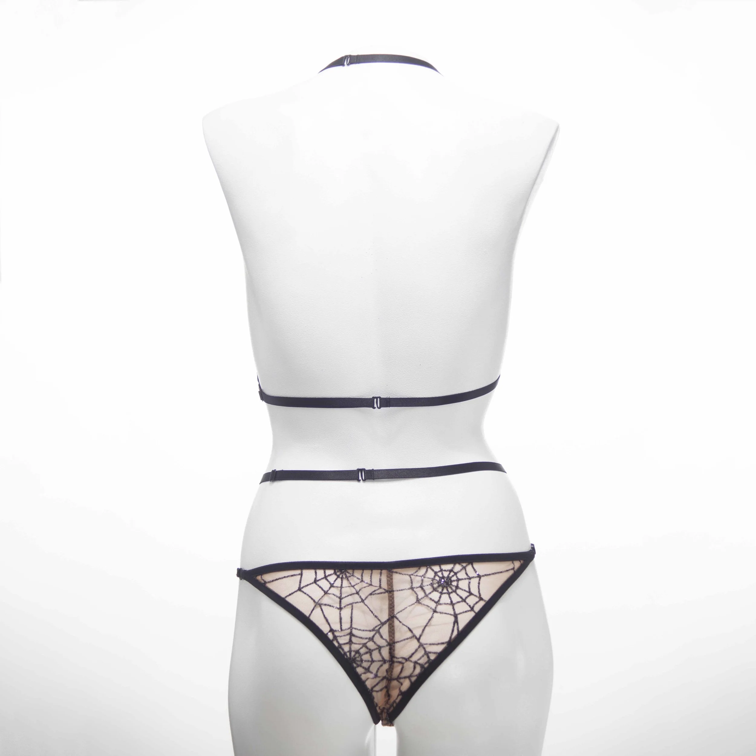 Spiderweb Roxy Harness | Saccharine Romance Bespoke Luxury Lingerie