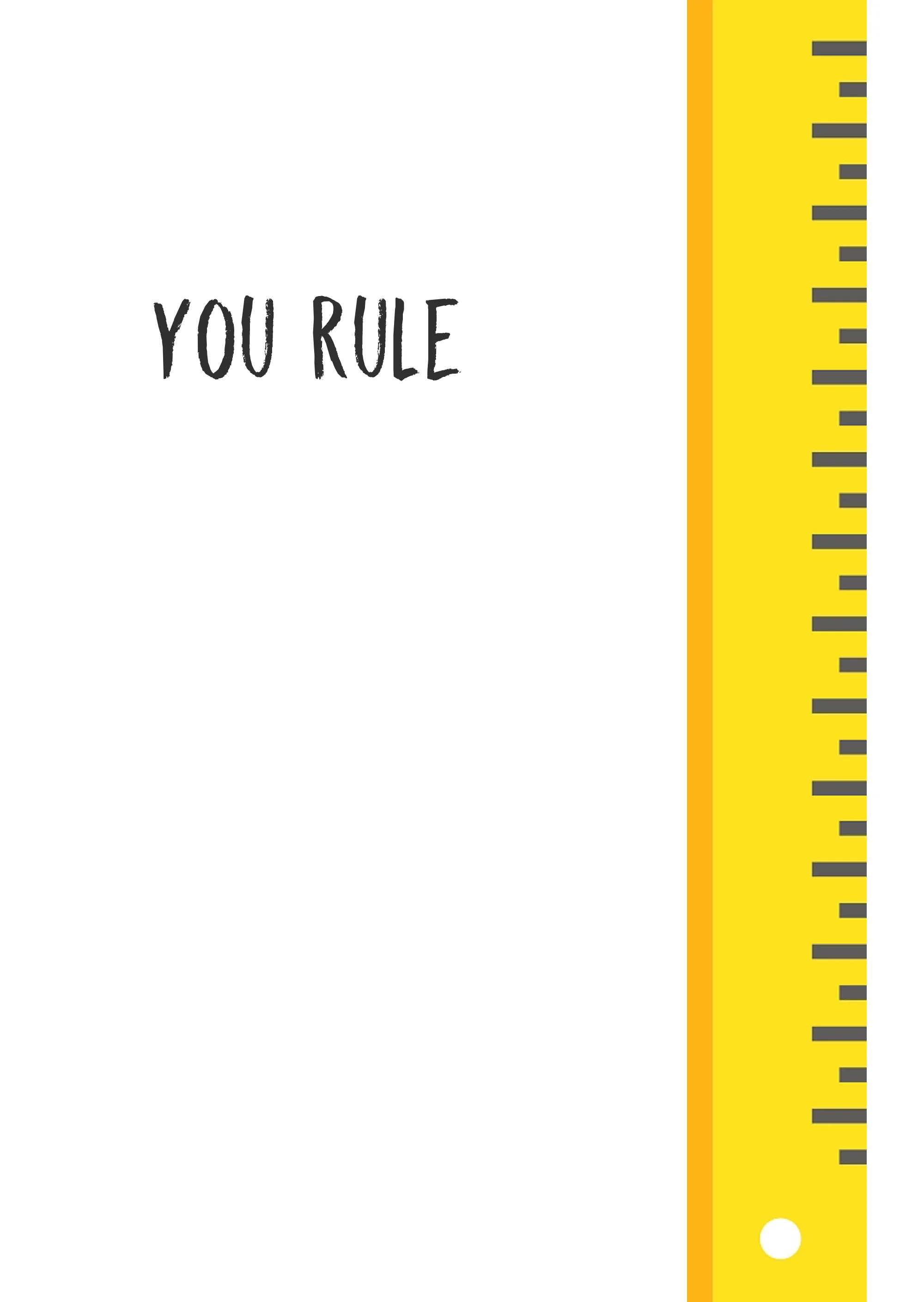 YOU RULE GREETING CARD
