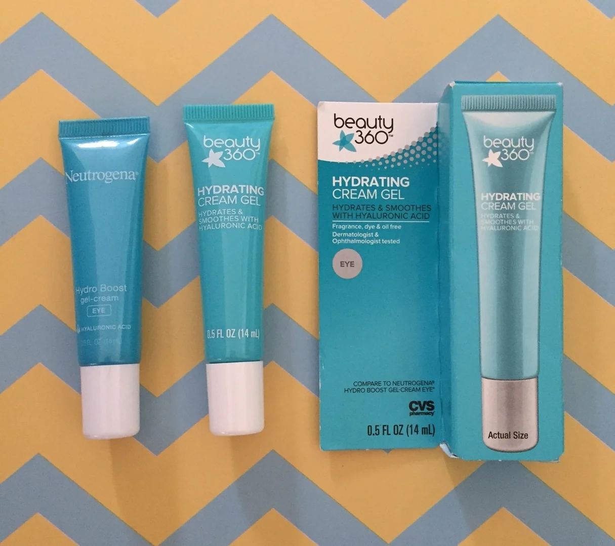 We compared the CVS store brand version Hydrating cream to Neutrogena Hydro Boost