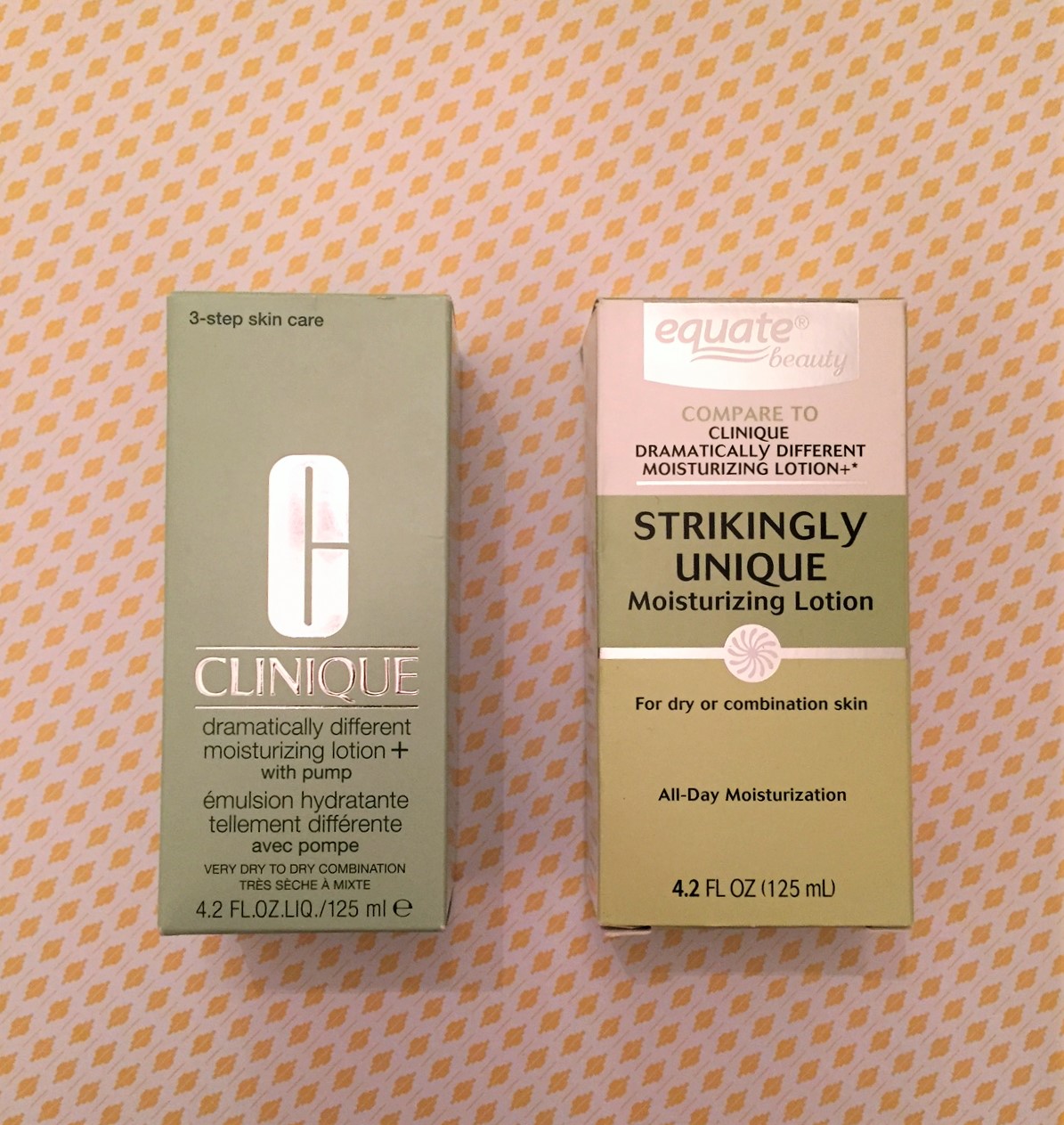 Discovered that these products are not the same. The Clinique version feels much more 'sticky' on your face for hours, whereas the Equate version doesn't last nearly as long. 