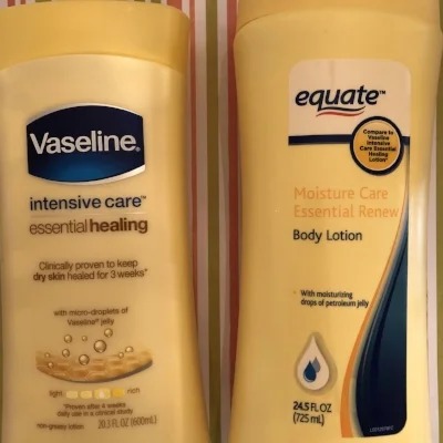 The equate version of this Vaseline lotion missed the mark.