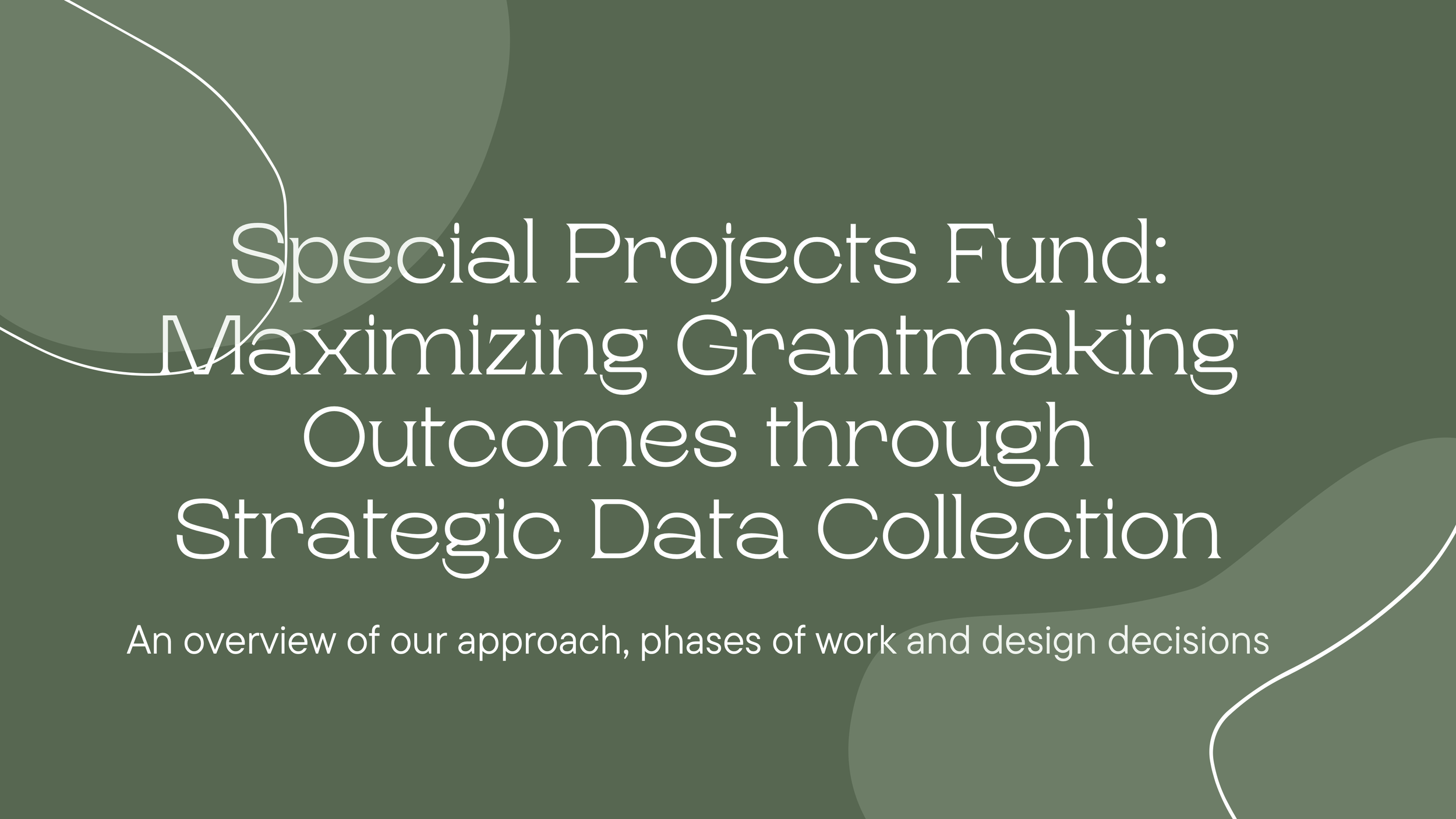 This slide deck outlines a comprehensive redesign of the biannual request for proposals process for the Special Projects Fund at the New York Health Foundation. I conceptualized and managed this redesign as a member of NYHealth’s Grants Management te