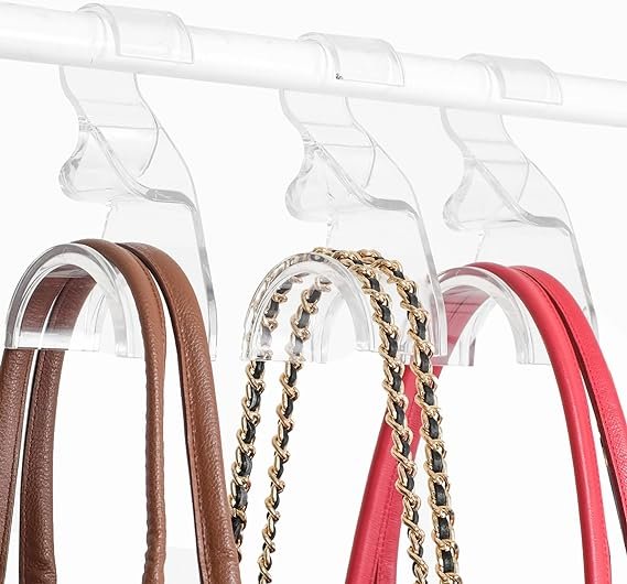 Purse Hanger Organizer for Closet 3 Pack - Durable Luxury Acrylic Holder