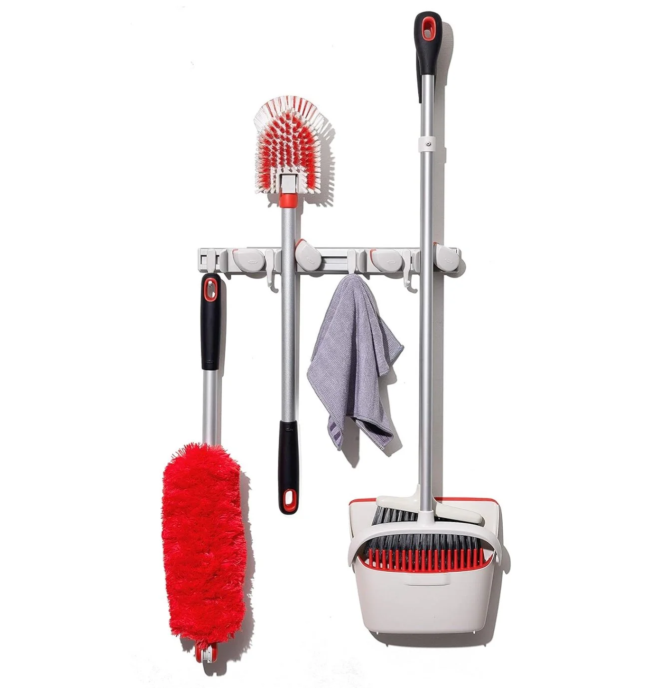 OXO Good Grips Wall-Mounted Mop and Broom Organizer 3"x5"x17"