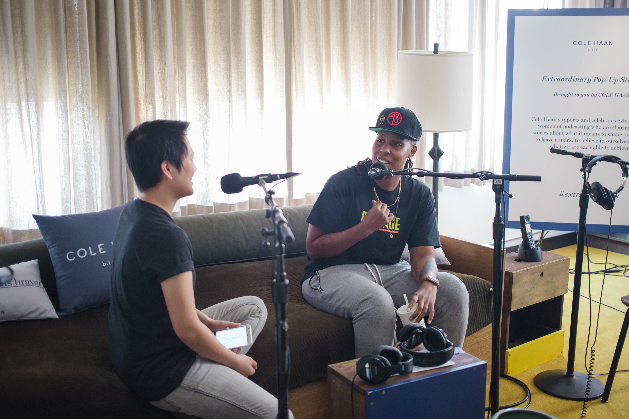 Kathy Tu interviewing Lena Waithe for the Nancy podcast