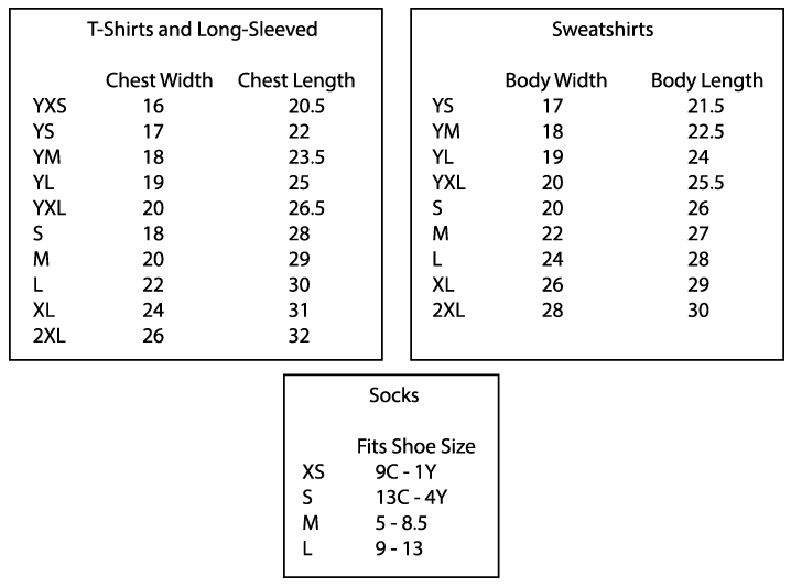 Soccer Shoe Size Chart
