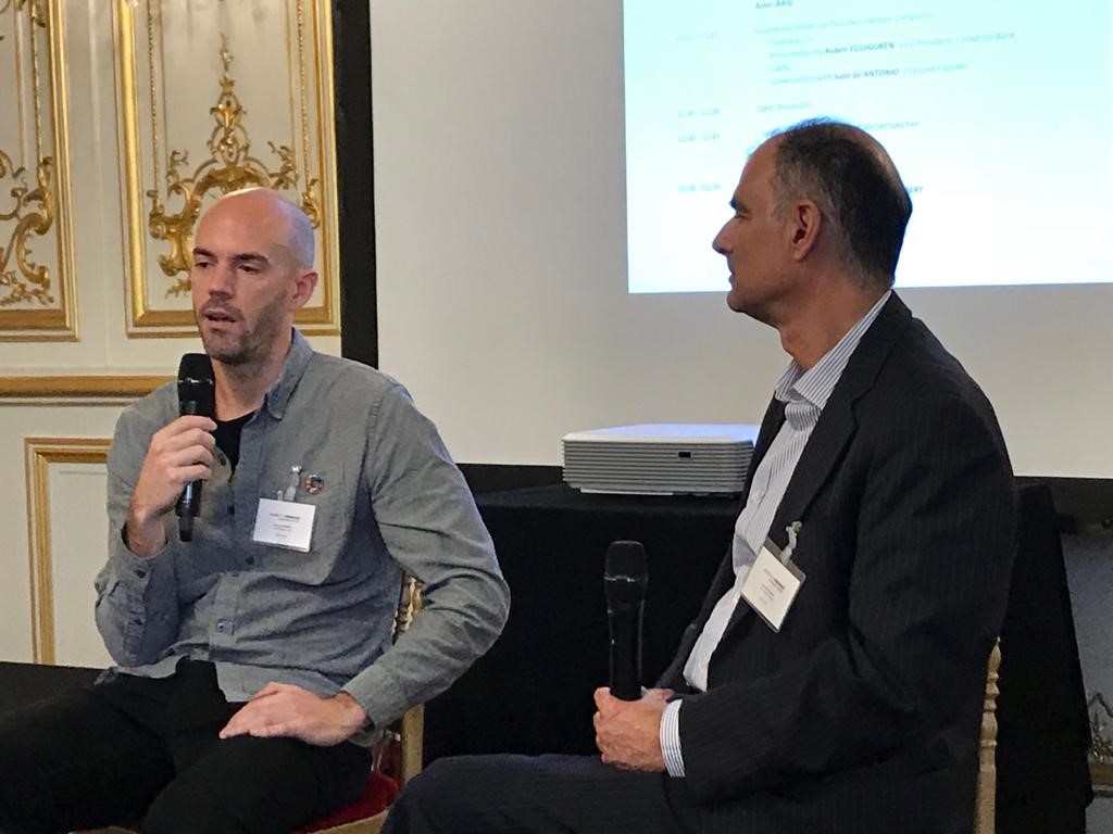 J. de Antonio, CEO and Founder of Cabify, Blue like an Orange’ second investment, and R. Kaldany, Blue like an Orange’s CIO