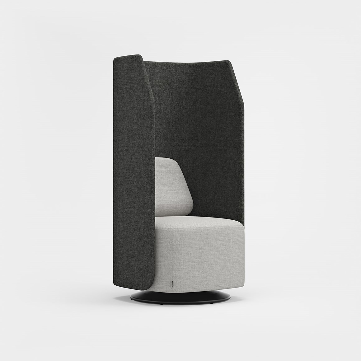 EASY CHAIR OR SOFA - HIGH BACK A high back screens off and grants privacy. Linkable, with smart connectors in black, white or silver, to create larger seating configurations. 